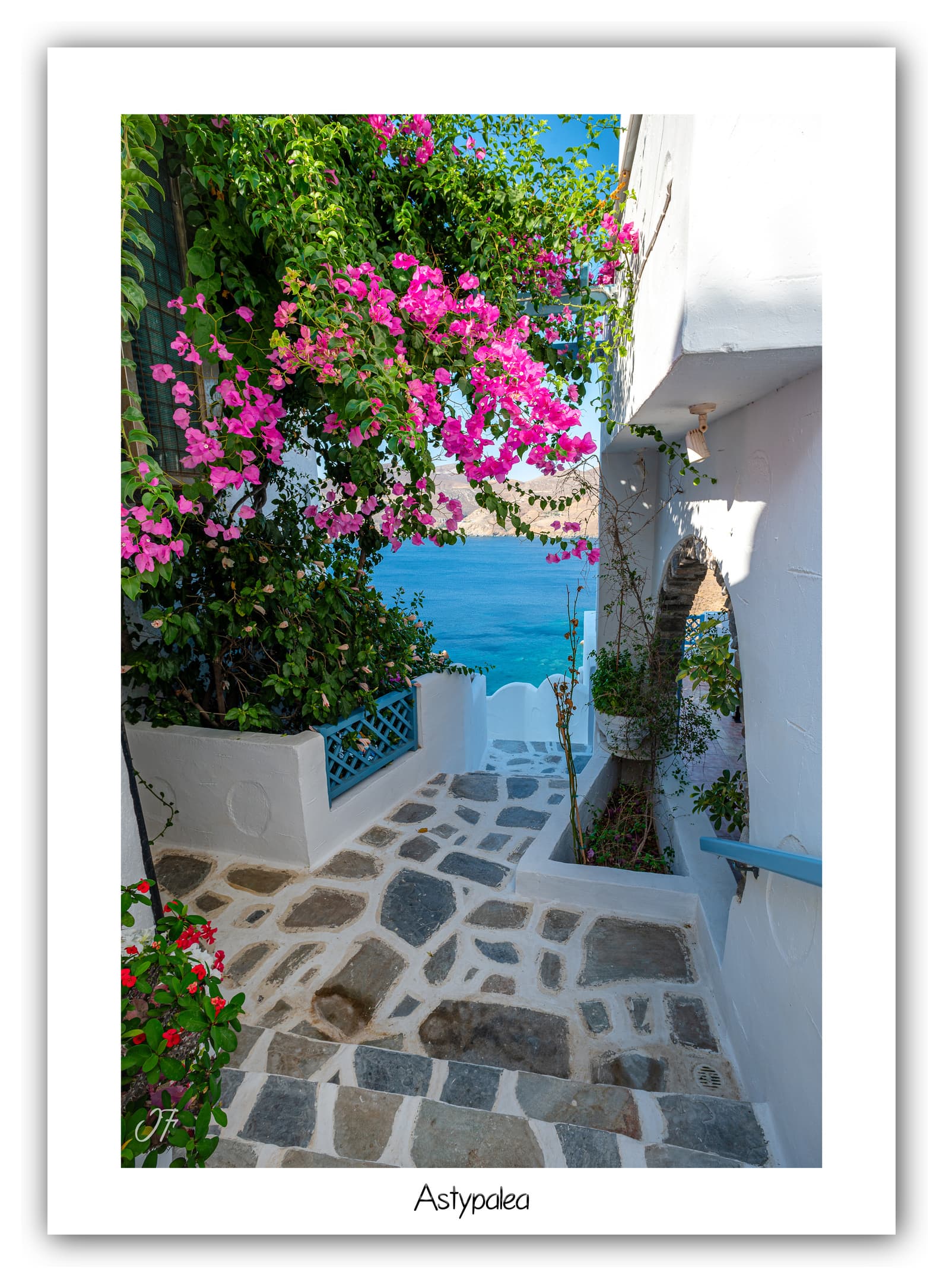 Générique Poster Chora (Astypalea - Grèce). Affiches Formats 30x40cm, 40x60 cm ou 50x70 cm. Impression sur Papier Photo. Décoration murale. Architecture. Mer.