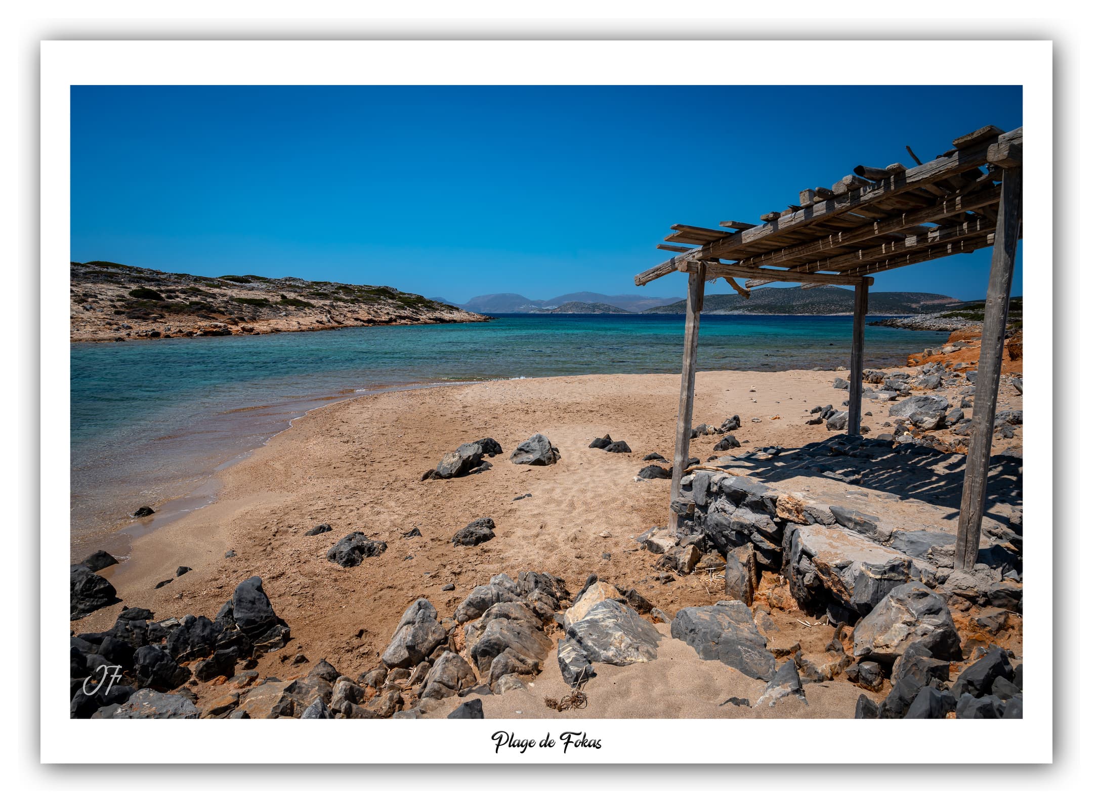 Générique Poster Plage de Fokas (Grèce). Affiches Formats 30x40cm, 40x60 cm ou 50x70 cm. Impression sur Papier Photo. Décoration murale. Paysage. Mer.