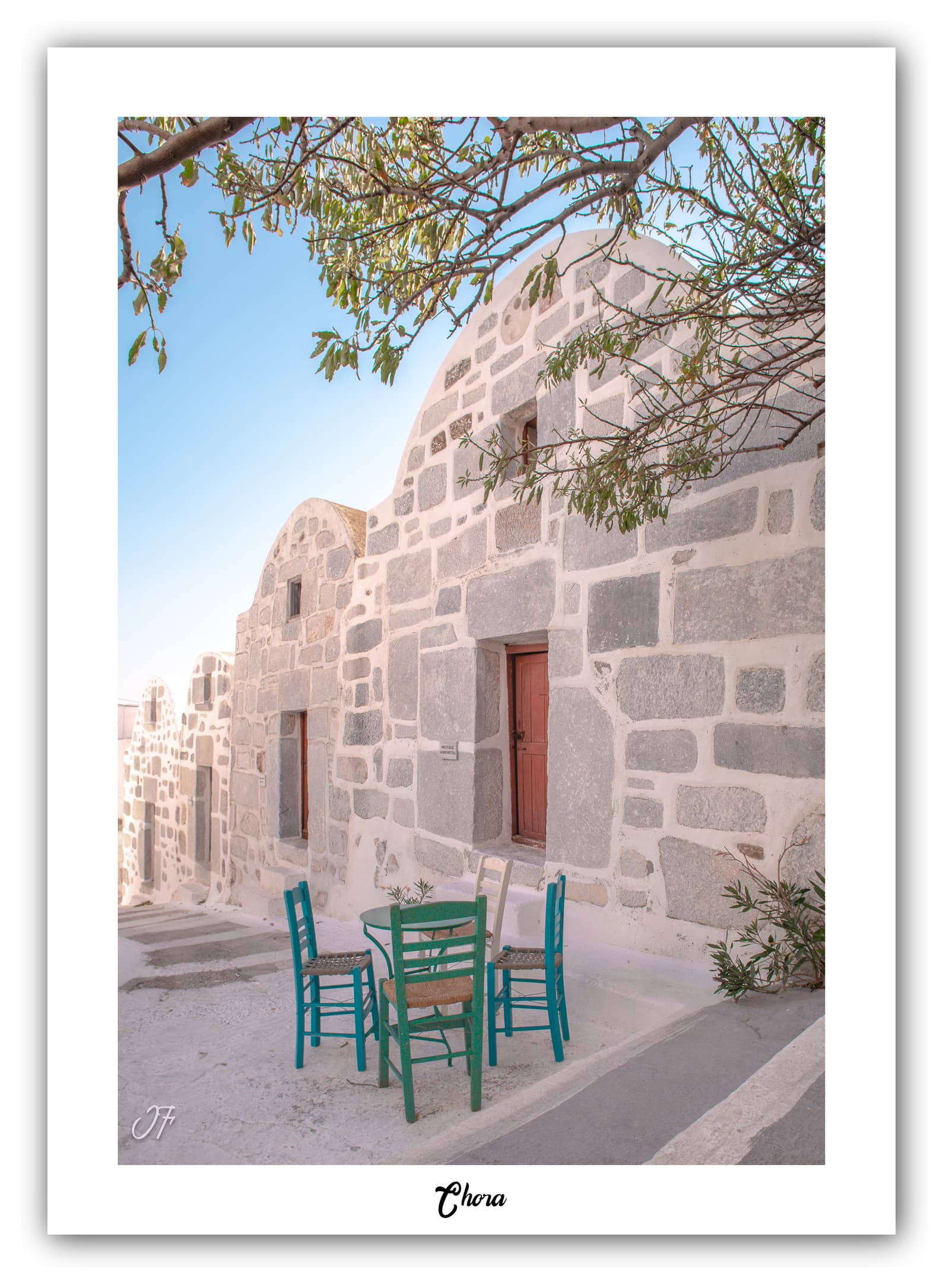 Générique Poster Chora à Astypalea (Grèce). Affiches Formats 30x40cm, 40x60 cm ou 50x70 cm. Impression sur Papier Photo. Décoration murale. Architecture. Mer.