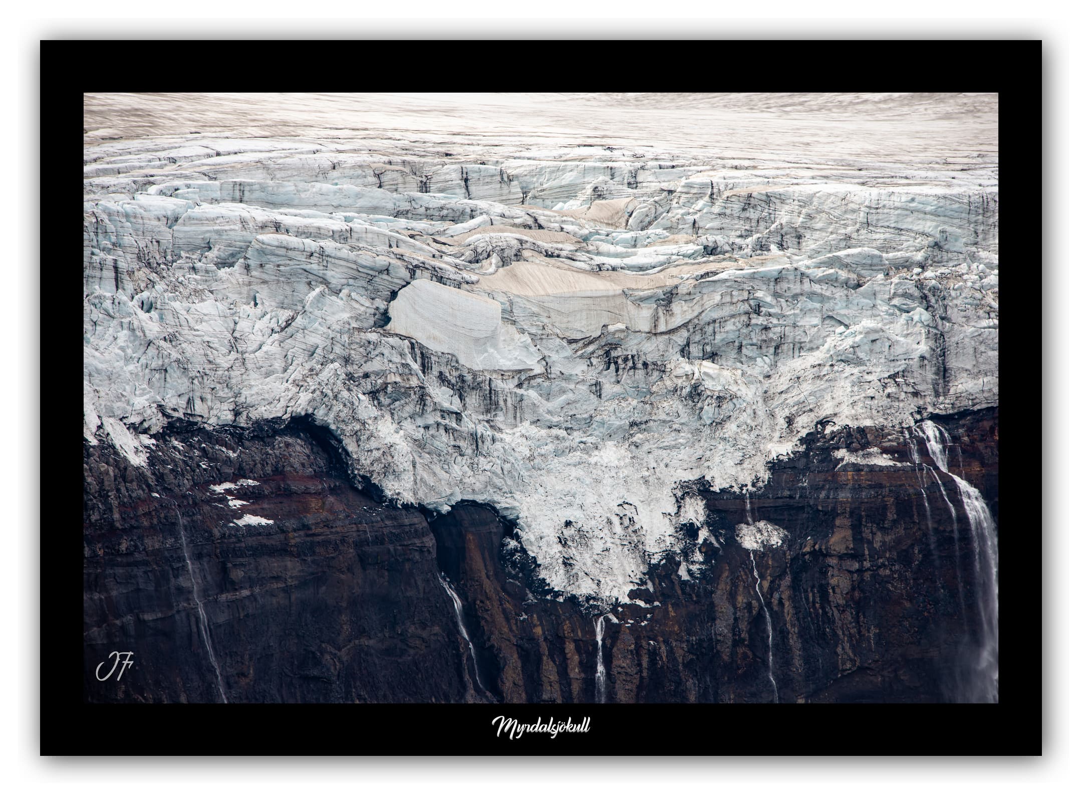 Poster Glacier de Myrdalsjökull (Islande). Affiches Formats 30x40cm, 40x60 cm ou 50x70 cm. Impression sur Papier Photo. Décoration murale. Glacier. Paysage.