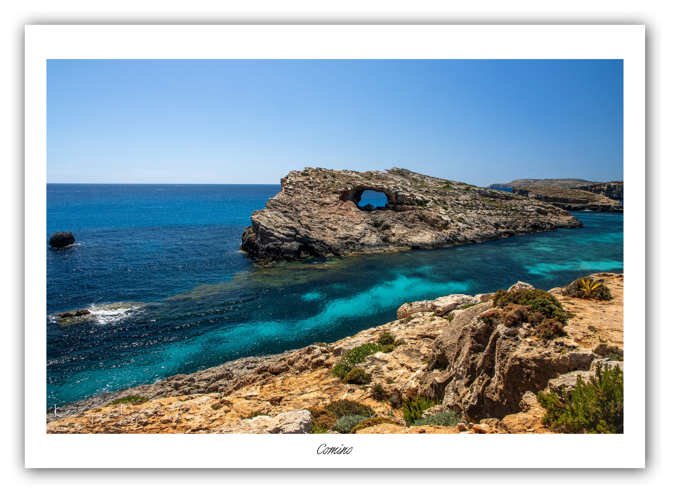 Générique Poster Comino (Malte). Affiches Formats 30x40cm, 40x60 cm ou 50x70 cm. Impression sur Papier Photo. Décoration murale. Paysage. Mer. Îles.