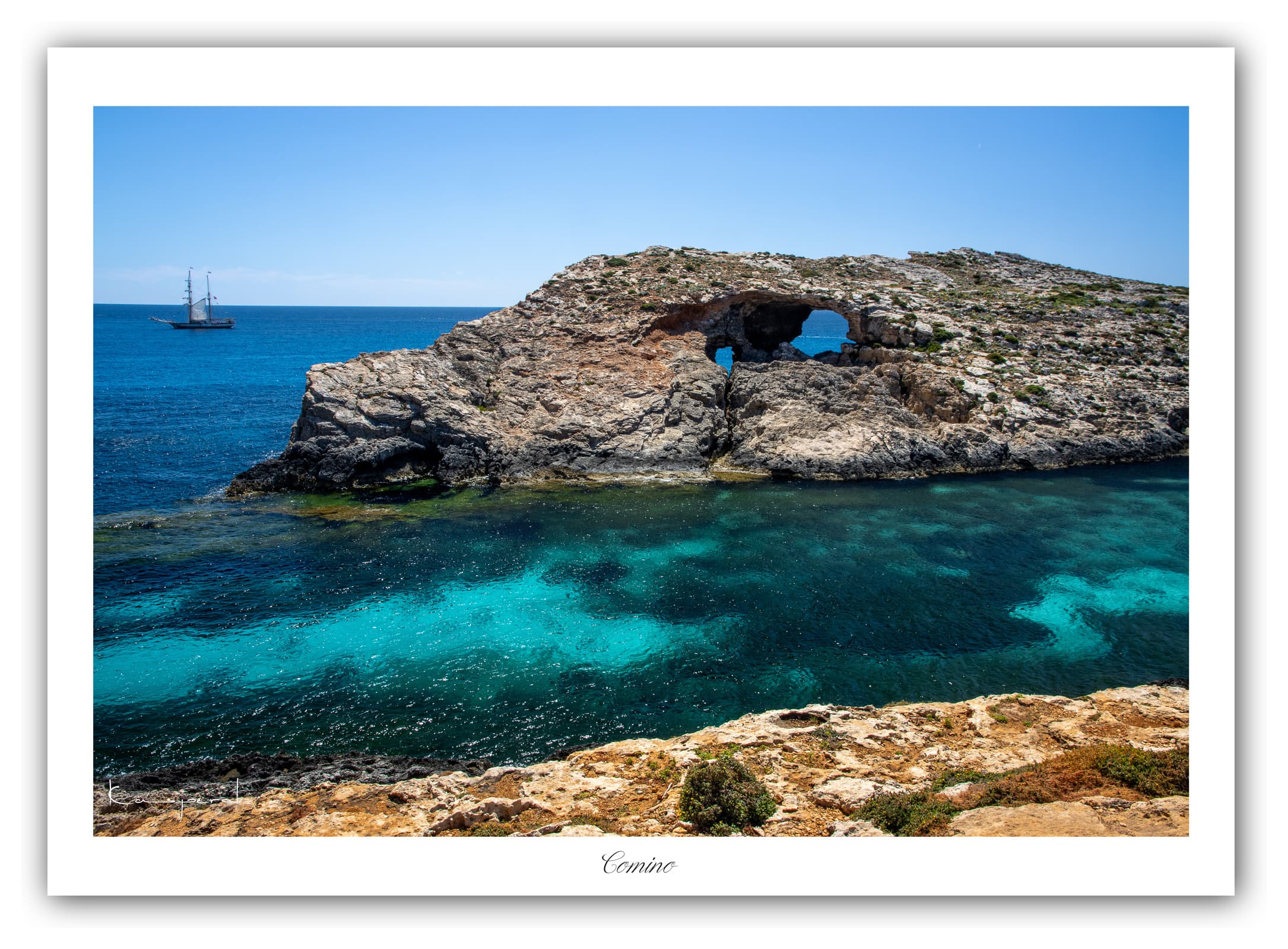 Générique Poster Comino (Malte). Affiches Formats 30x40cm, 40x60 cm ou 50x70 cm. Impression sur Papier Photo. Décoration murale. Paysage. Mer. Îles.