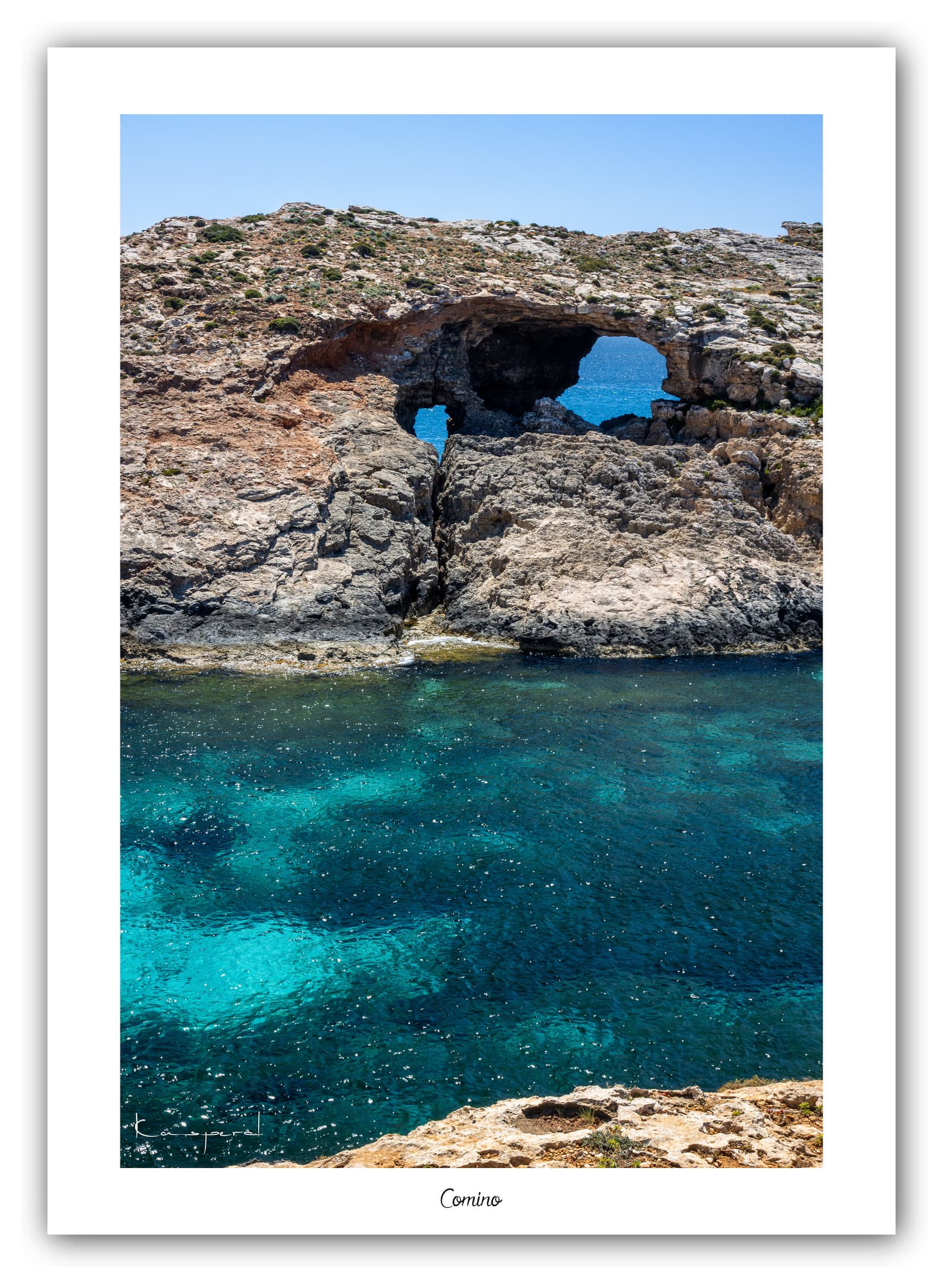 Générique Poster Comino (Malte). Affiches Formats 30x40cm, 40x60 cm ou 50x70 cm. Impression sur Papier Photo. Décoration murale. Paysage. Mer. Îles.