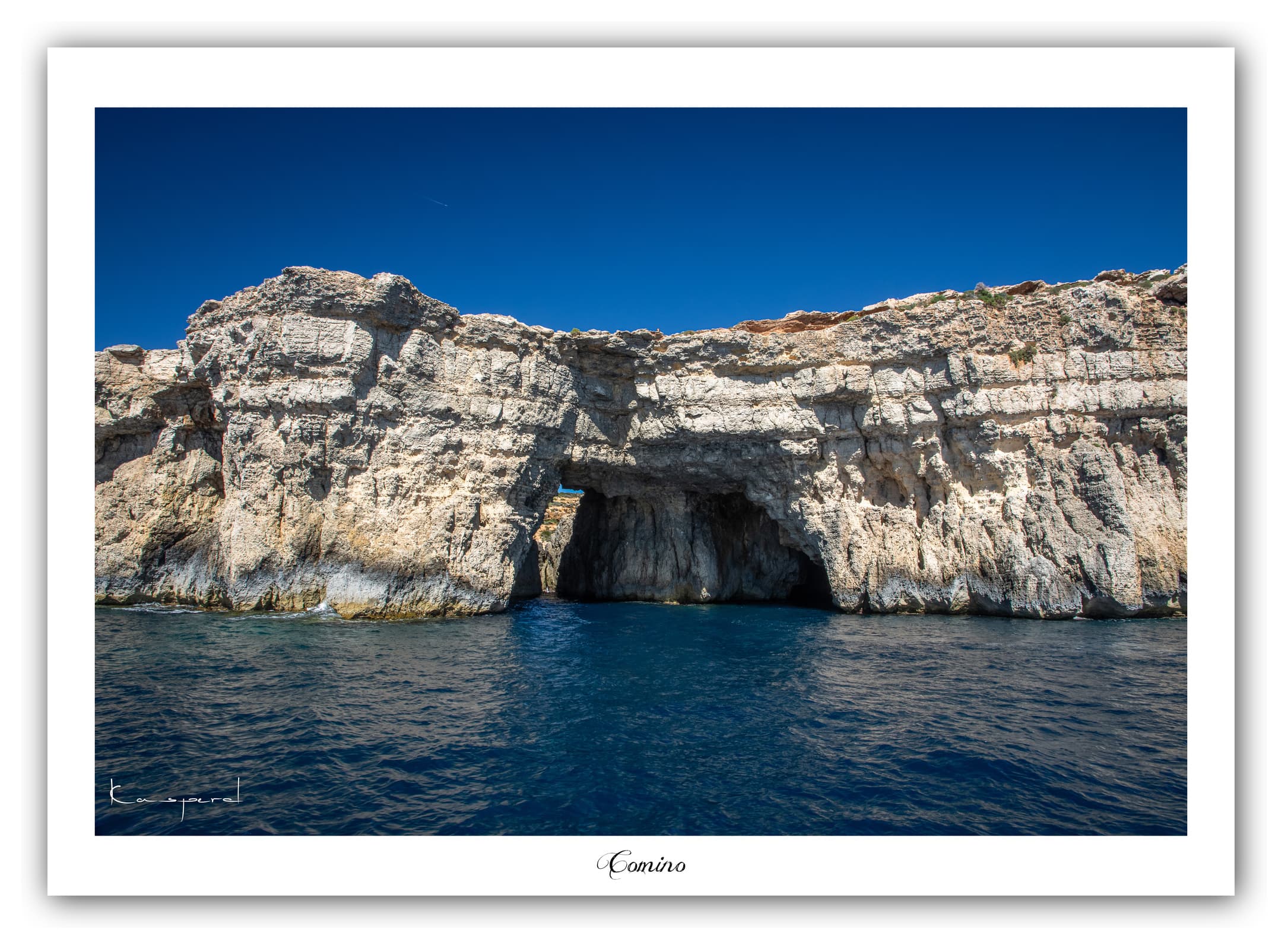Générique Poster Crystal Lagoon - Comino (Malte). Affiches Formats 30x40cm, 40x60 cm ou 50x70 cm. Impression sur Papier Photo. Décoration murale. Paysage. Mer. Îles.