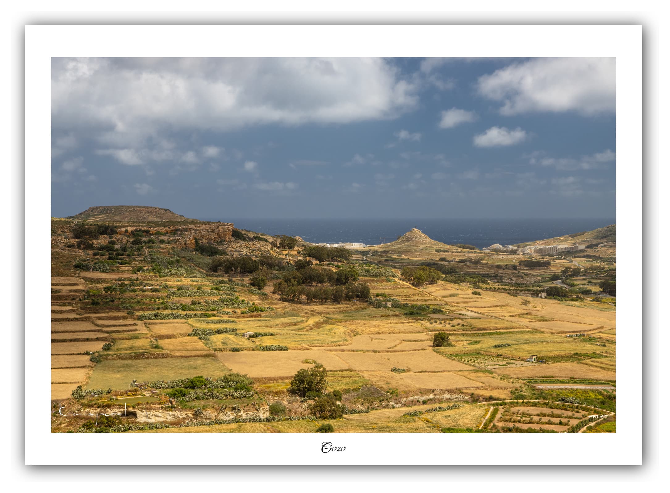 Générique Poster Gozo (Malte). Affiches Formats 30x40cm, 40x60 cm ou 50x70 cm. Impression sur Papier Photo. Décoration murale. Paysage. Mer. Îles.