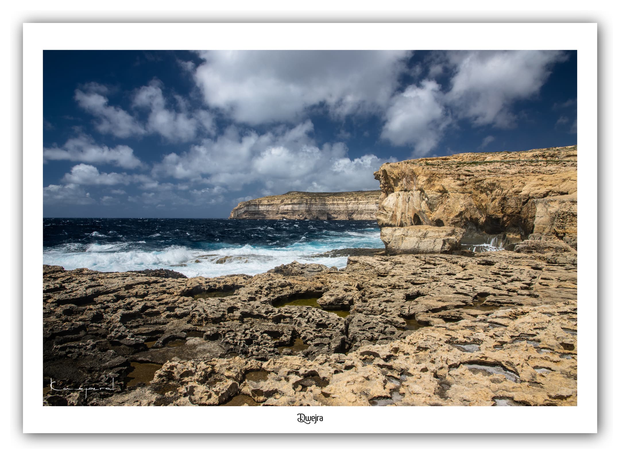 Générique Poster Dwejra - Gozo (Malte). Affiches Formats 30x40cm, 40x60 cm ou 50x70 cm. Impression sur Papier Photo. Décoration murale. Paysage. Mer. Îles.