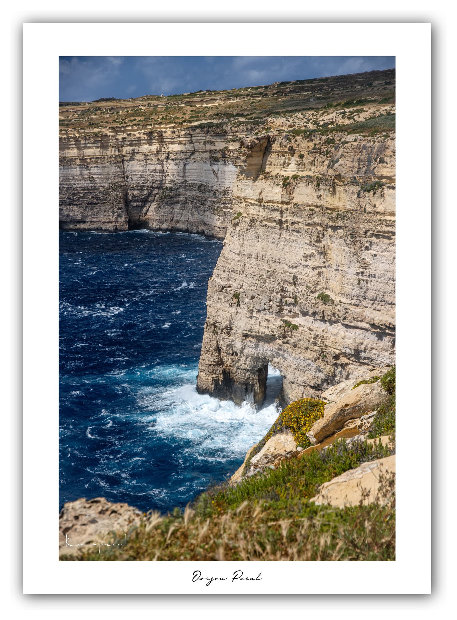 Générique Poster Dwejra Point - Gozo (Malte). Affiches Formats 30x40cm, 40x60 cm ou 50x70 cm. Impression sur Papier Photo. Décoration murale. Paysage. Mer. Îles.