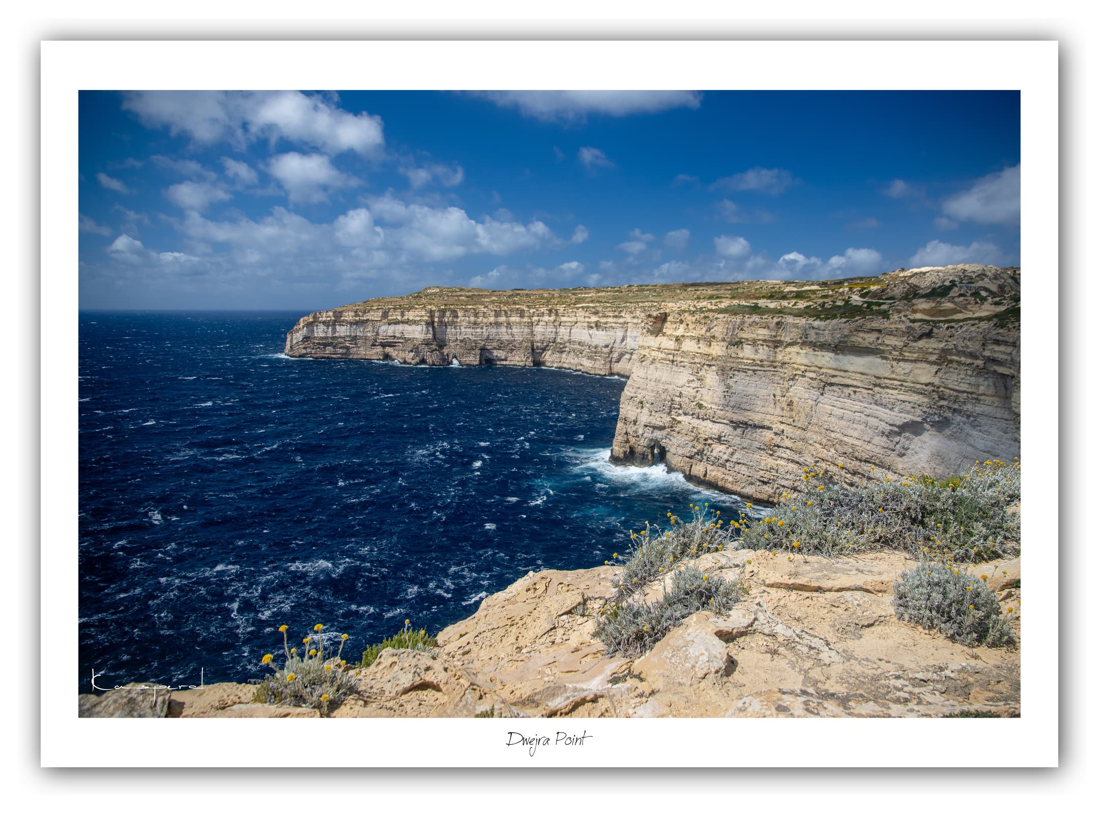 Générique Poster Dwejra Point - Gozo (Malte). Affiches Formats 30x40cm, 40x60 cm ou 50x70 cm. Impression sur Papier Photo. Décoration murale. Paysage. Mer. Îles.