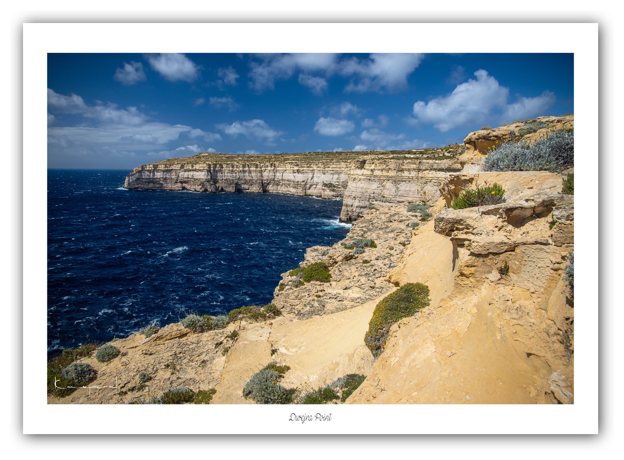 Générique Poster Dwejra Point - Gozo (Malte). Affiches Formats 30x40cm, 40x60 cm ou 50x70 cm. Impression sur Papier Photo. Décoration murale. Paysage. Mer. Îles.