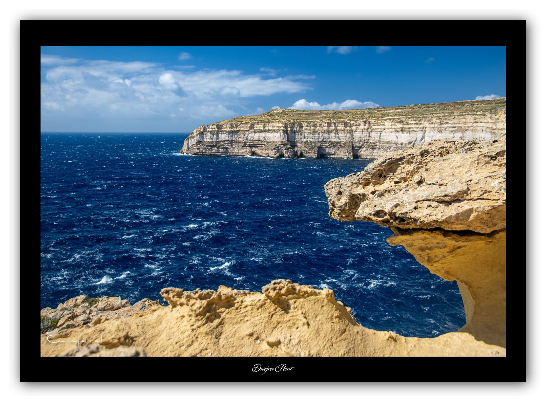 Générique Poster Dwejra Point - Gozo (Malte). Affiches Formats 30x40cm, 40x60 cm ou 50x70 cm. Impression sur Papier Photo. Décoration murale. Paysage. Mer. Îles.