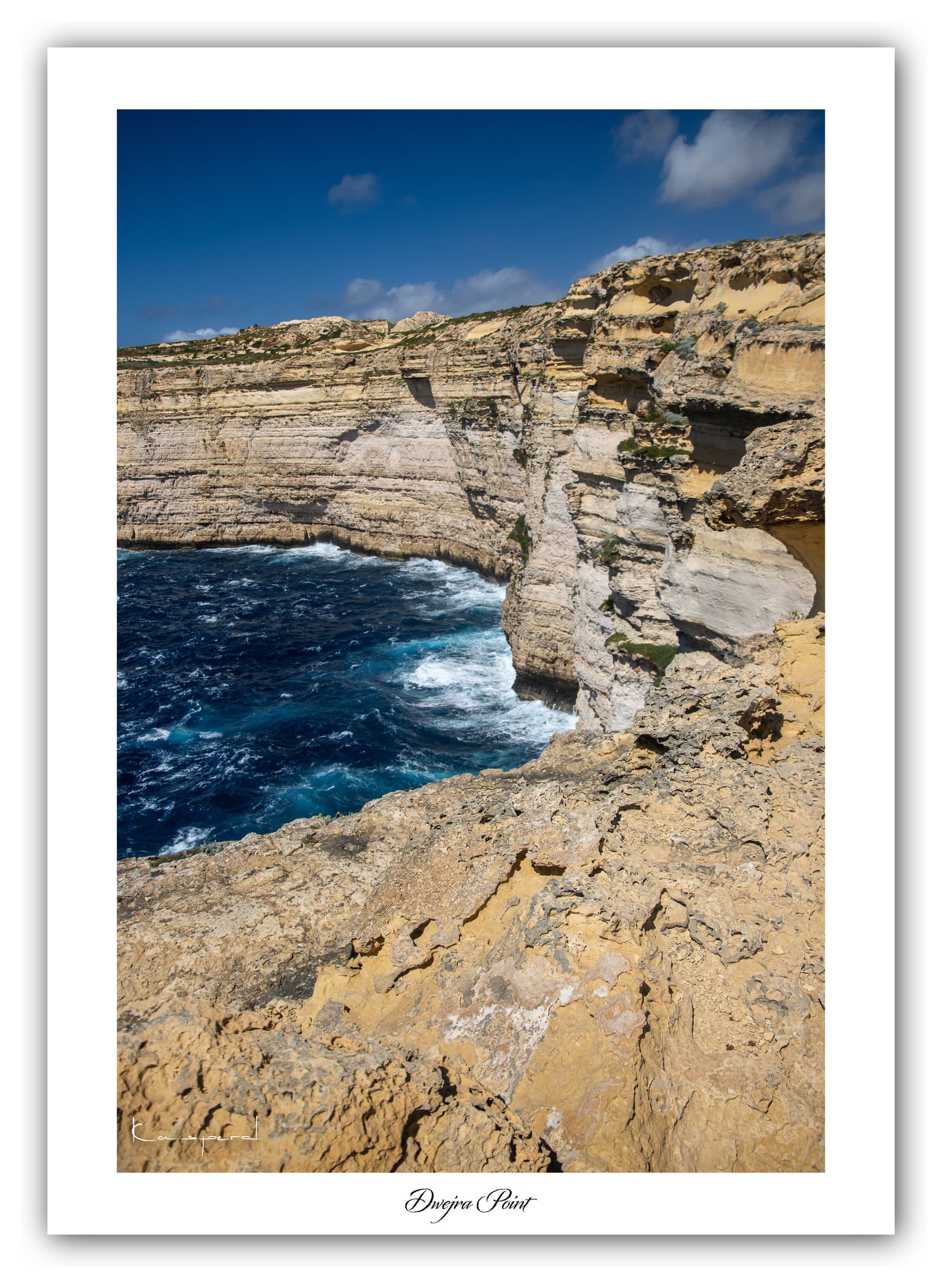 Générique Poster Dwejra Point - Gozo (Malte). Affiches Formats 30x40cm, 40x60 cm ou 50x70 cm. Impression sur Papier Photo. Décoration murale. Paysage. Mer. Îles.