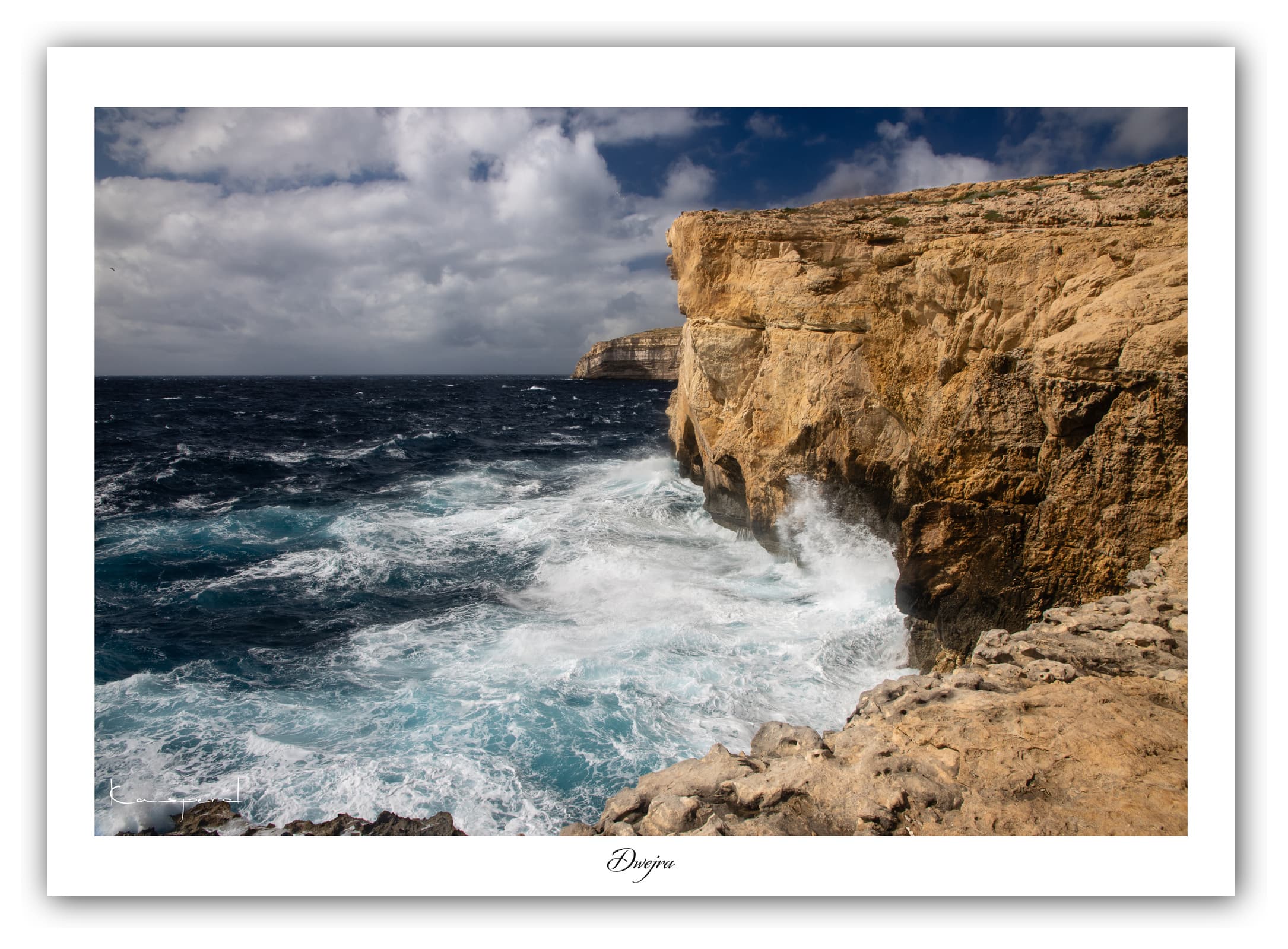 Générique Poster Dwejra - Gozo (Malte). Affiches Formats 30x40cm, 40x60 cm ou 50x70 cm. Impression sur Papier Photo. Décoration murale. Paysage. Mer. Îles.