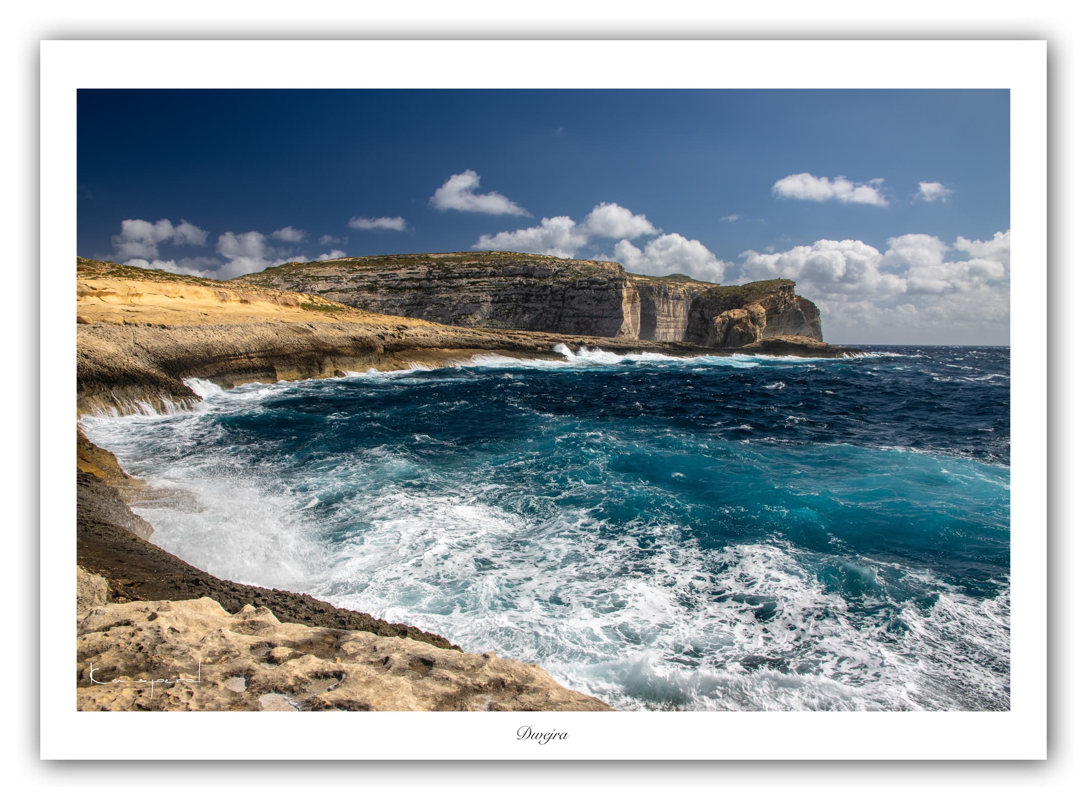 Générique Poster Dwejra - Gozo (Malte). Affiches Formats 30x40cm, 40x60 cm ou 50x70 cm. Impression sur Papier Photo. Décoration murale. Paysage. Mer. Îles.