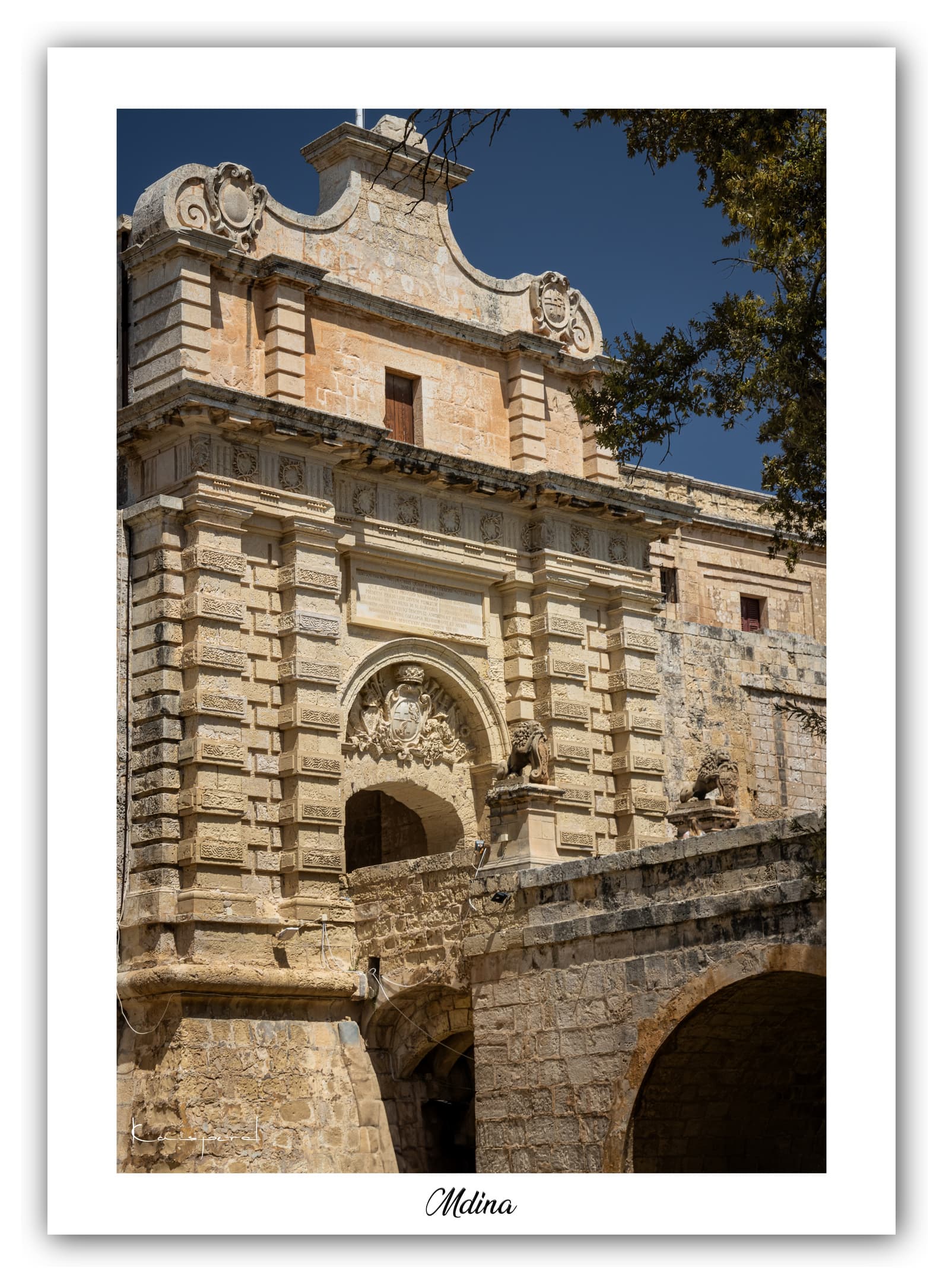 Générique Poster Mdina (Malte). Affiches Formats 30x40cm, 40x60 cm ou 50x70 cm. Impression sur Papier Photo. Décoration murale. Architecture. Mer. Îles.