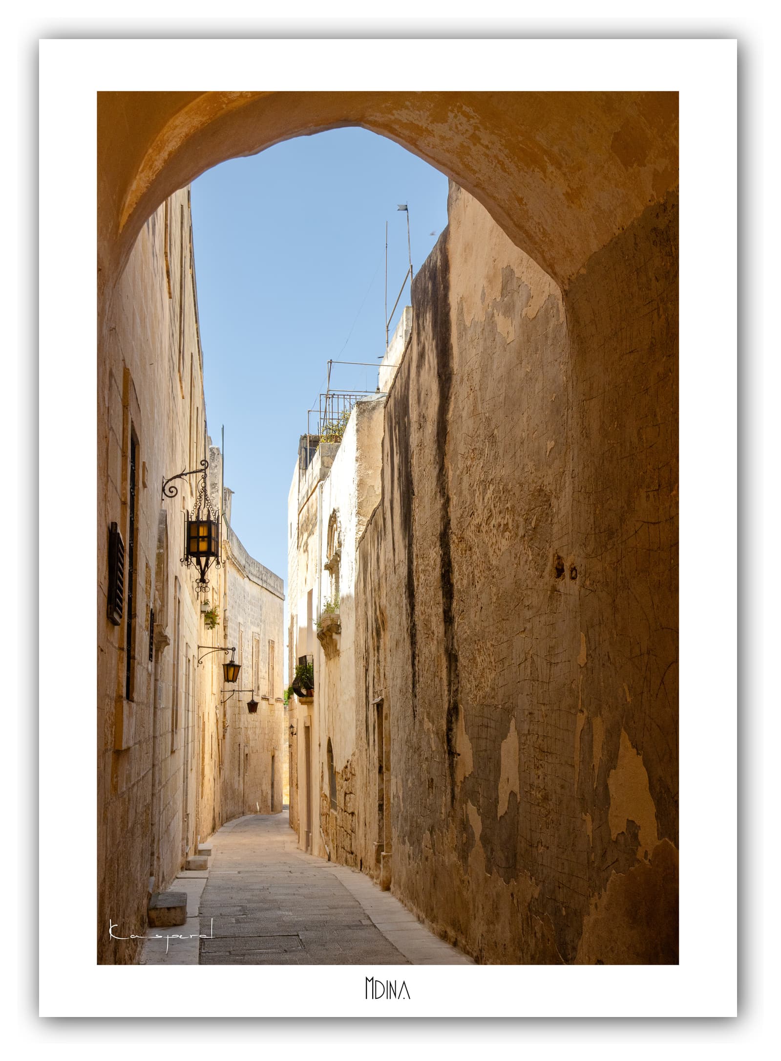 Générique Poster Mdina (Malte). Affiches Formats 30x40cm, 40x60 cm ou 50x70 cm. Impression sur Papier Photo. Décoration murale. Architecture. Mer. Îles.