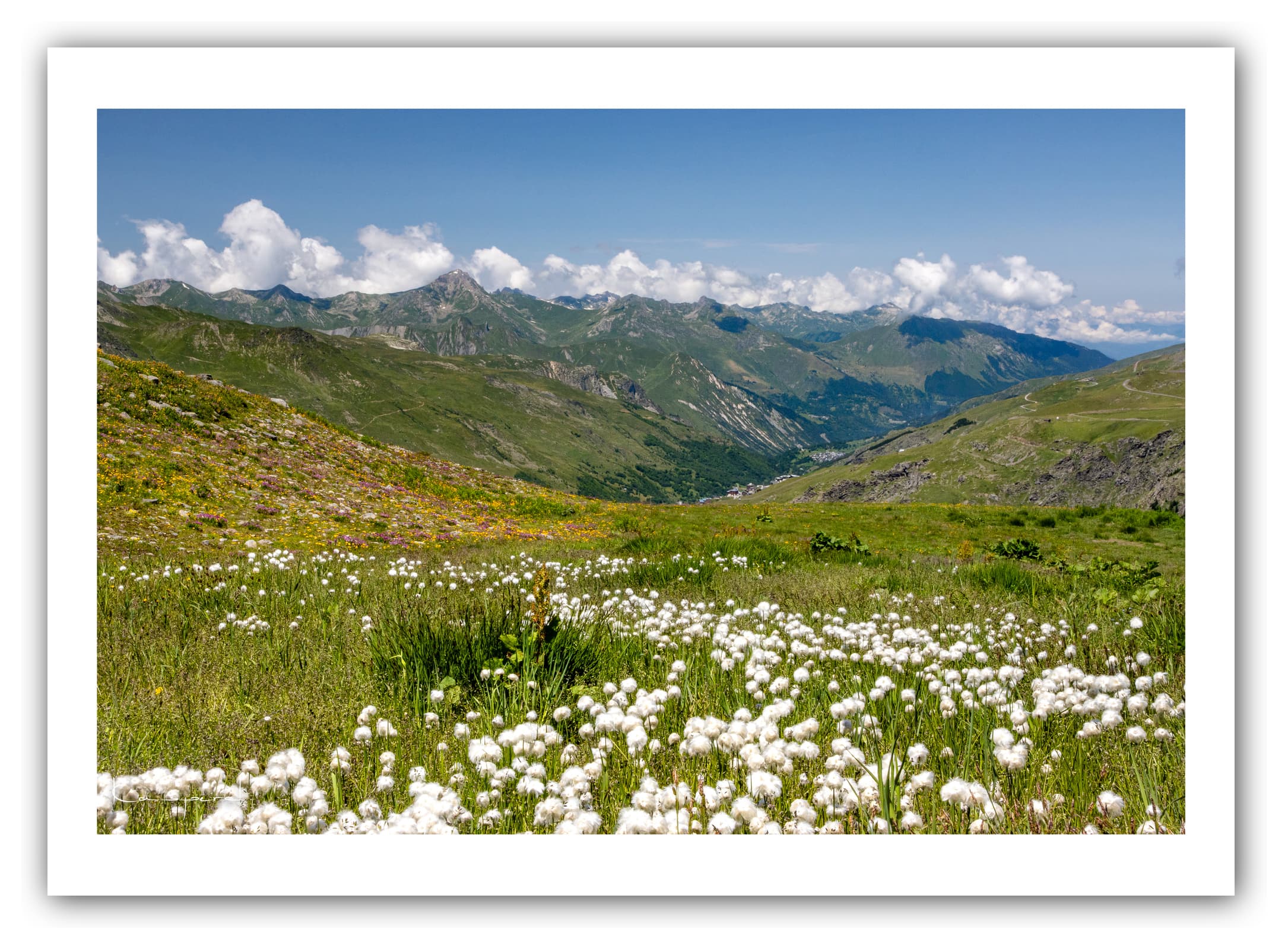 Générique Poster Vallée des Belleville (Savoie). Affiches Formats 30x40cm, 40x60 cm ou 50x70 cm. Impression sur Papier Photo. Décoration murale. Paysage. Montagne.