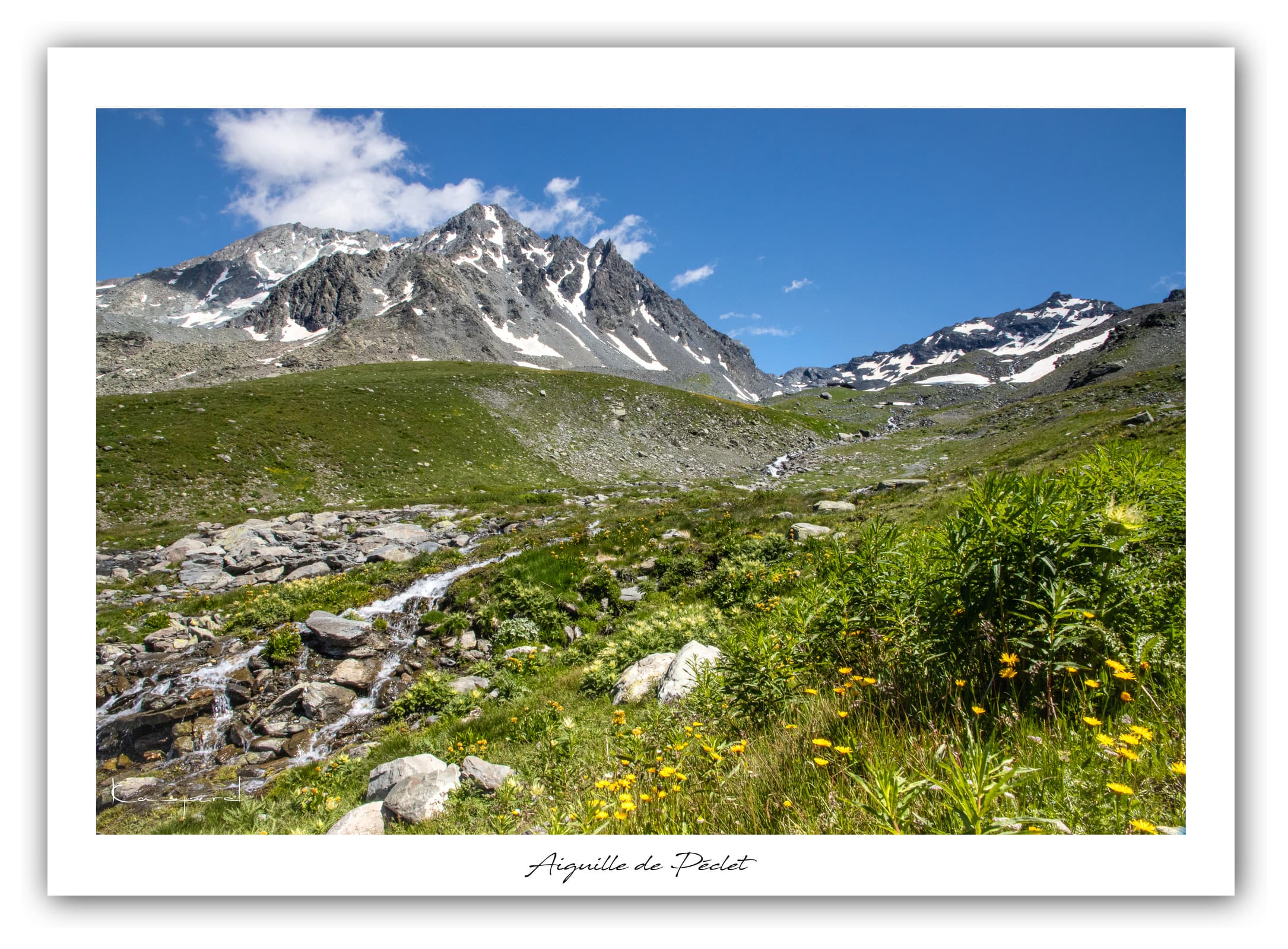 Générique Poster Aiguille de Péclet (Savoie). Affiches Formats 30x40cm, 40x60 cm ou 50x70 cm. Impression sur Papier Photo. Décoration murale. Paysage. Montagne.