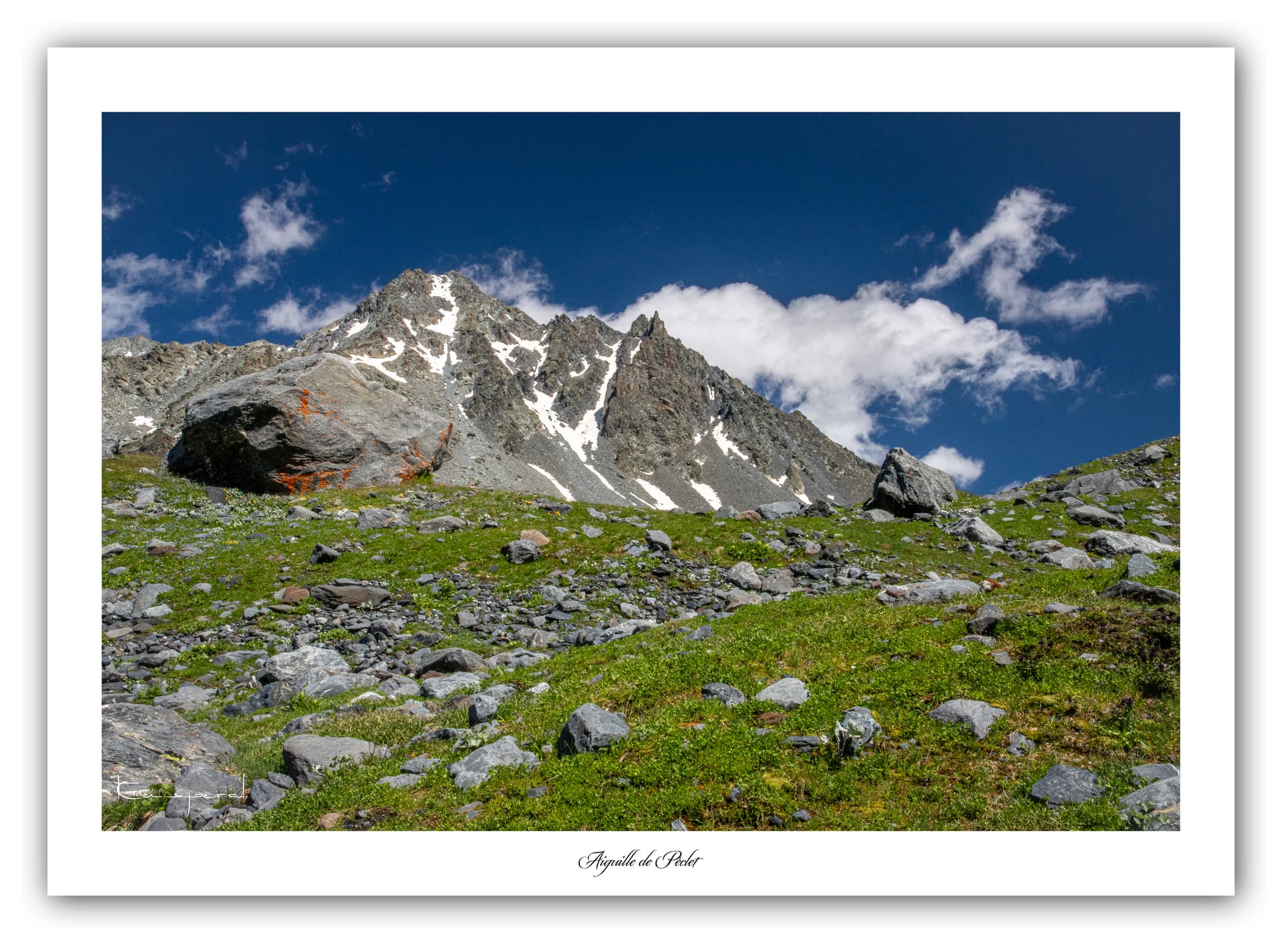Générique Poster Aiguille de Péclet (Savoie). Affiches Formats 30x40cm, 40x60 cm ou 50x70 cm. Impression sur Papier Photo. Décoration murale. Paysage. Montagne.