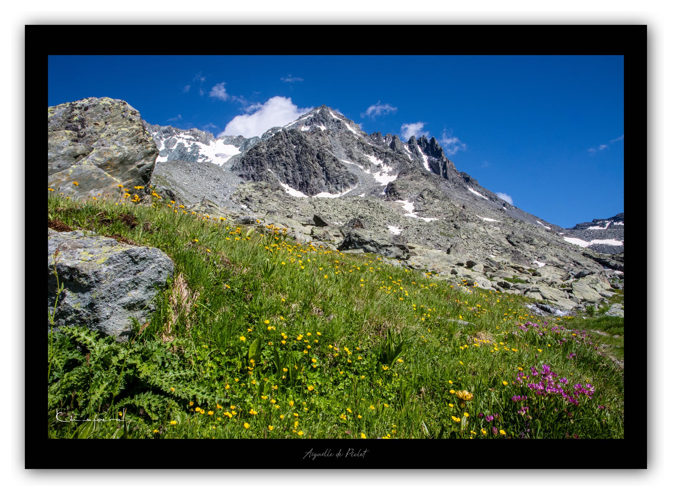 Générique Poster Aiguille de Péclet (Savoie). Affiches Formats 30x40cm, 40x60 cm ou 50x70 cm. Impression sur Papier Photo. Décoration murale. Paysage. Montagne.