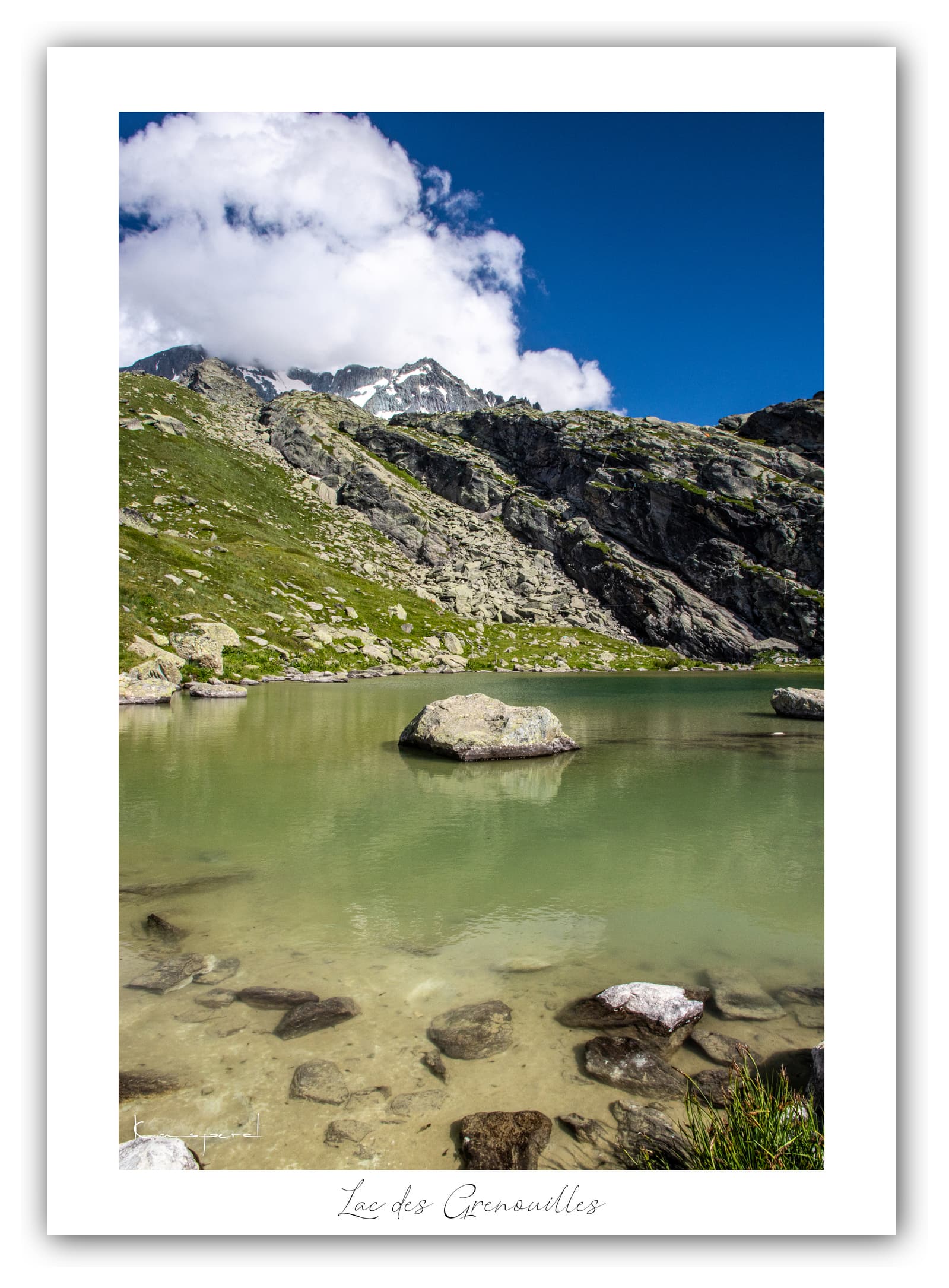 Générique Poster Lac des Grenouilles (Savoie). Affiches Formats 30x40cm, 40x60 cm ou 50x70 cm. Impression sur Papier Photo. Décoration murale. Paysage. Montagne.