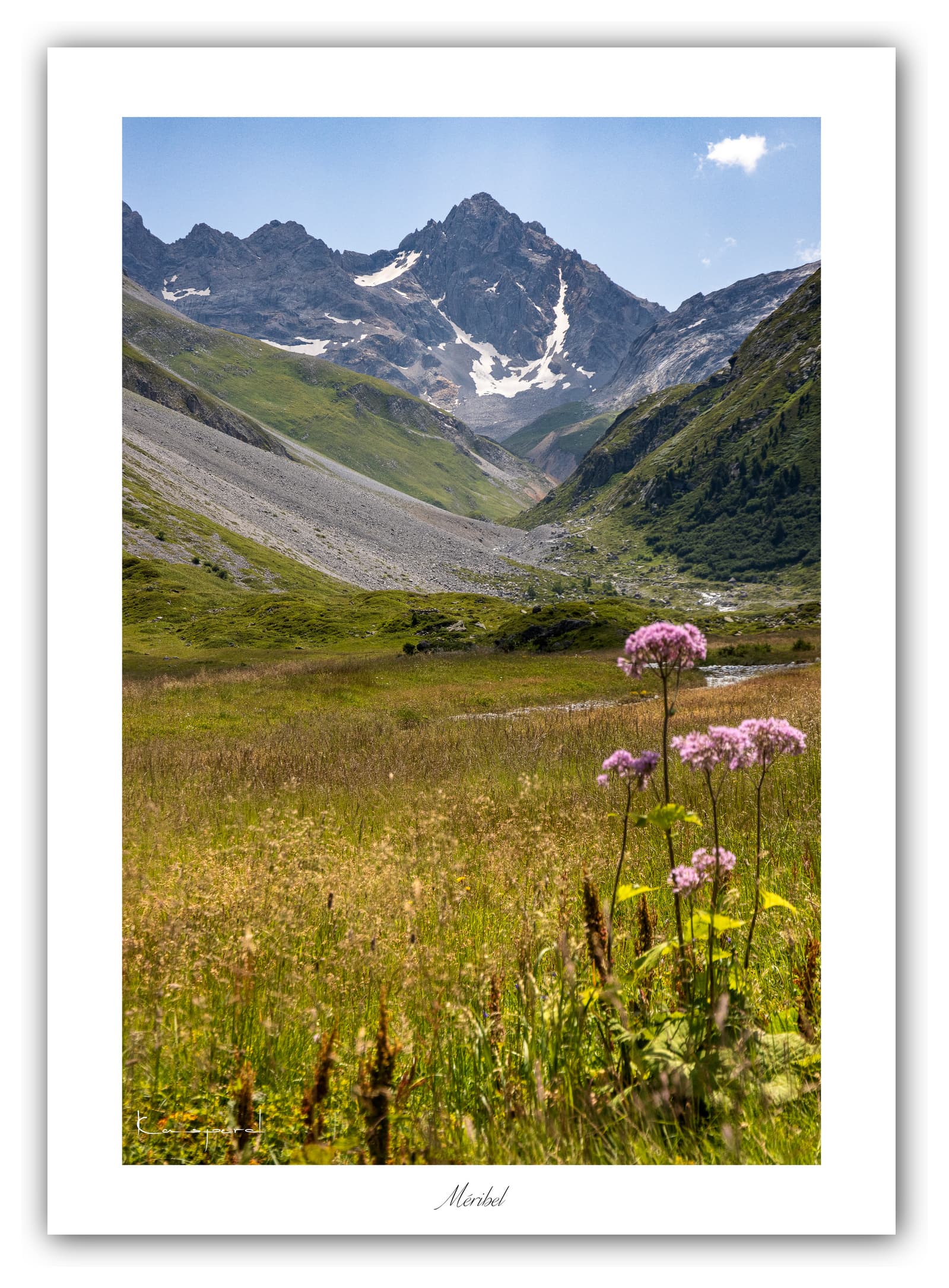 Générique Poster Méribel (Savoie). Affiches Formats 30x40cm, 40x60 cm ou 50x70 cm. Impression sur Papier Photo. Décoration murale. Paysage. Montagne.
