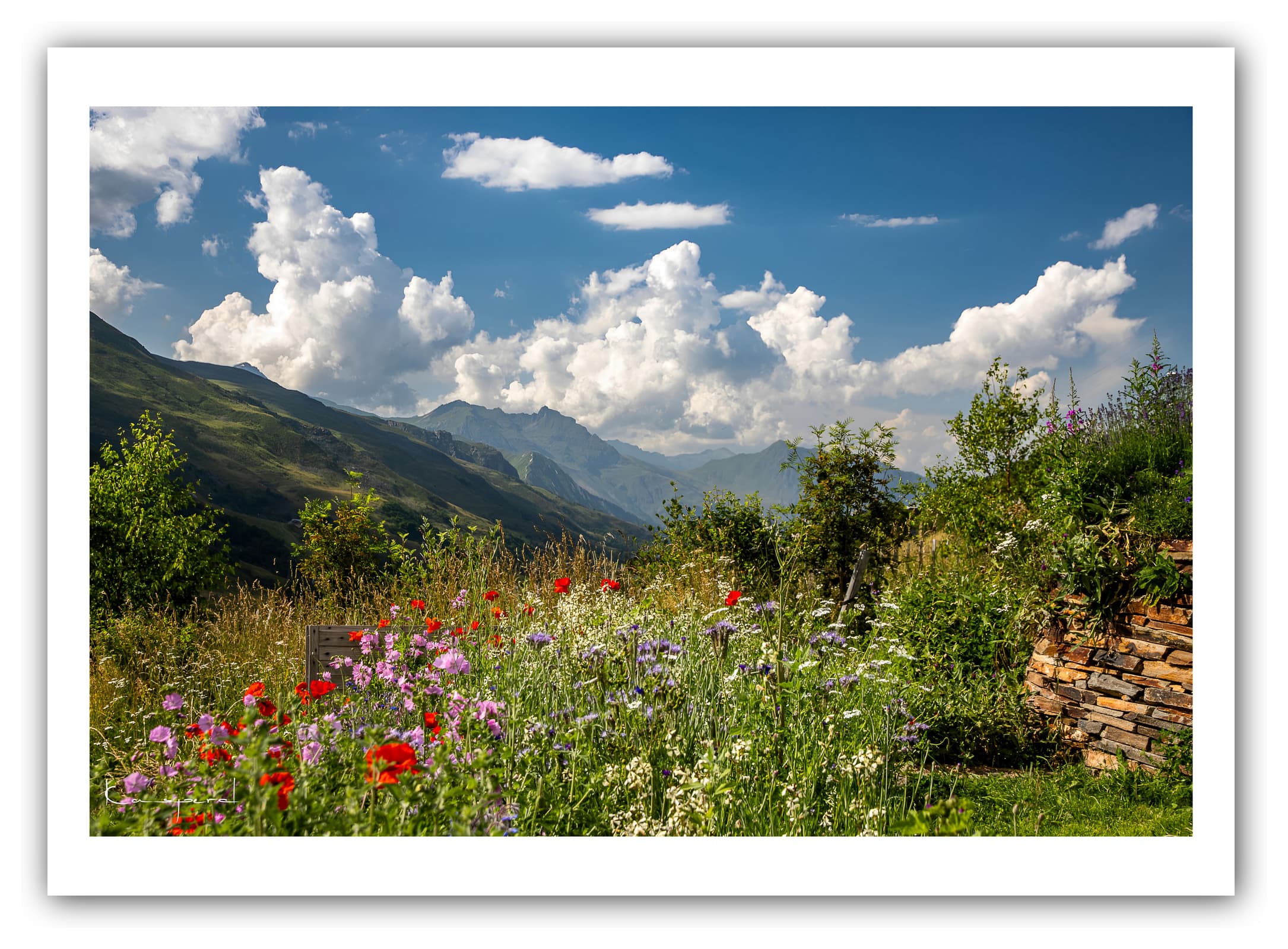 Poster Panorama des Alpes (Savoie). Affiches Formats 30x40cm, 40x60 cm ou 50x70 cm. Impression sur Papier Photo. Décoration murale. Paysage. Montagne.