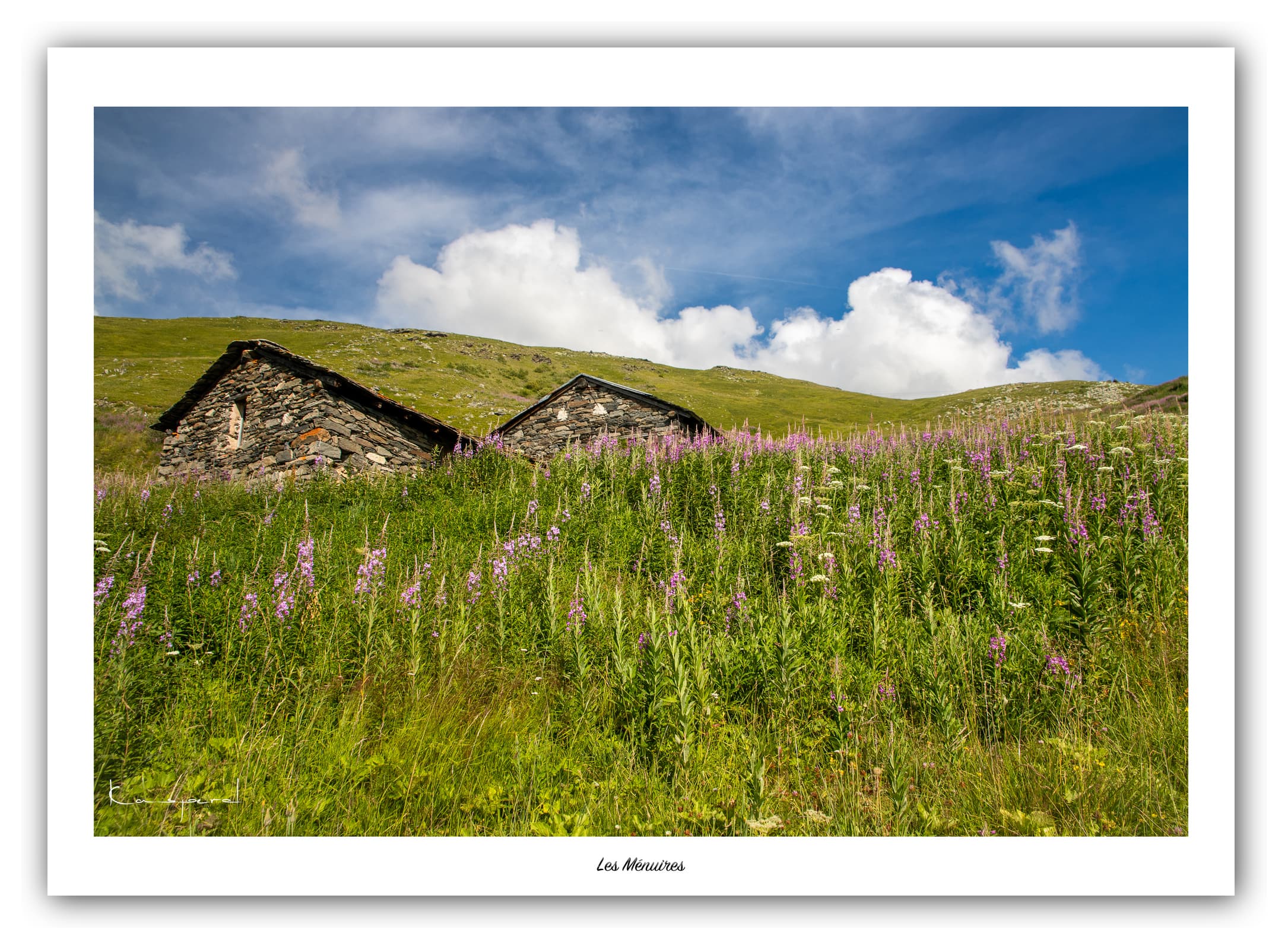 Générique Poster Les Ménuires (Savoie). Affiches Formats 30x40cm, 40x60 cm ou 50x70 cm. Impression sur Papier Photo. Décoration murale. Paysage. Montagne.