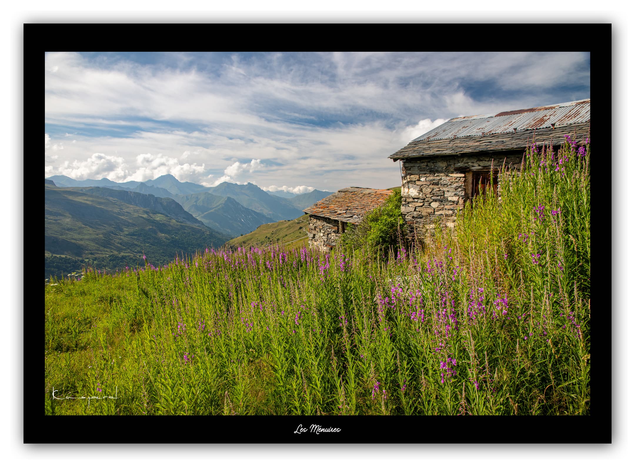 Générique Poster Les Ménuires (Savoie). Affiches Formats 30x40cm, 40x60 cm ou 50x70 cm. Impression sur Papier Photo. Décoration murale. Paysage. Montagne.