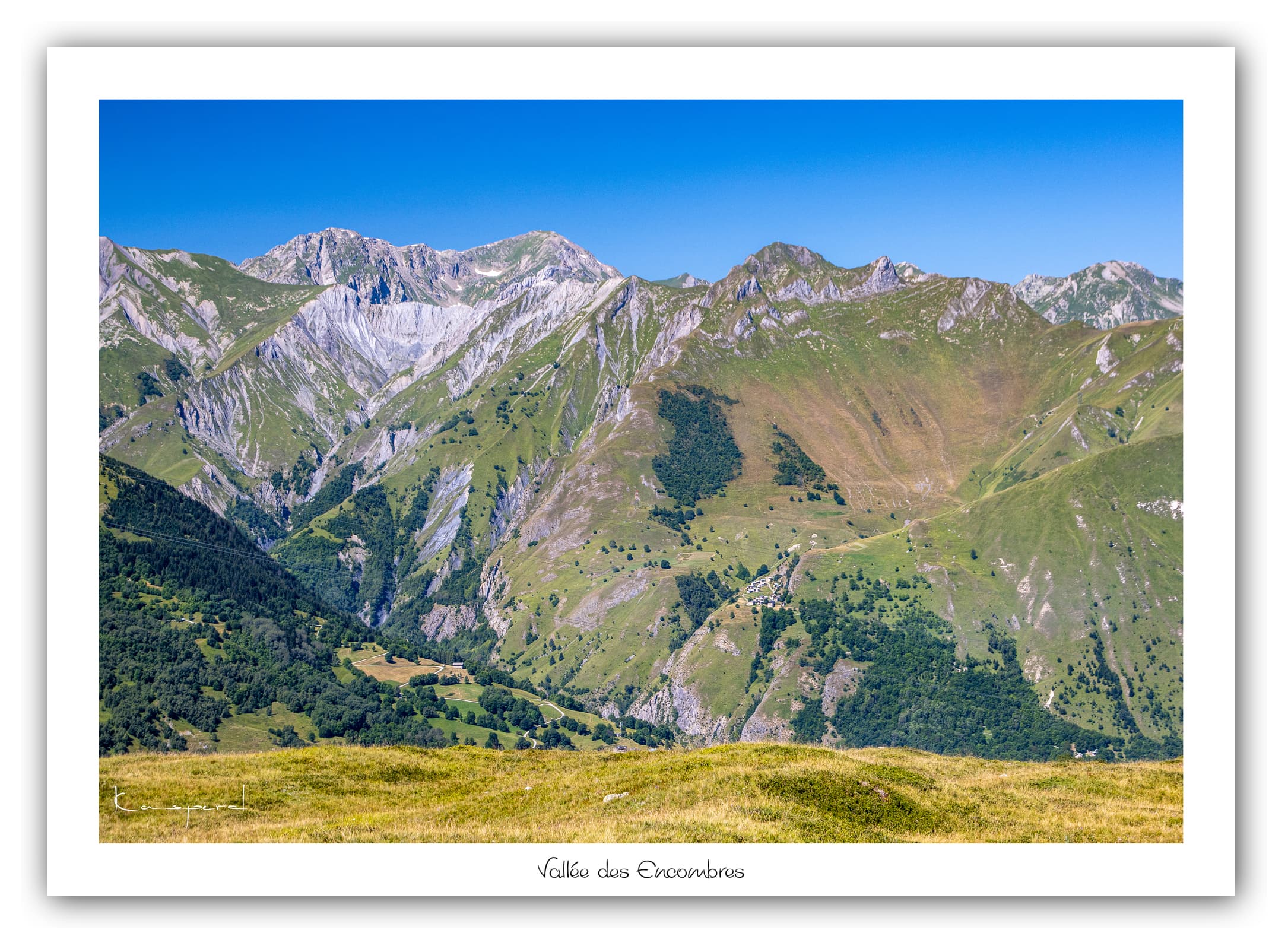 Générique Poster Vallée des Encombres (Savoie). Affiches Formats 30x40cm, 40x60 cm ou 50x70 cm. Impression sur Papier Photo. Décoration murale. Paysage. Montagne.