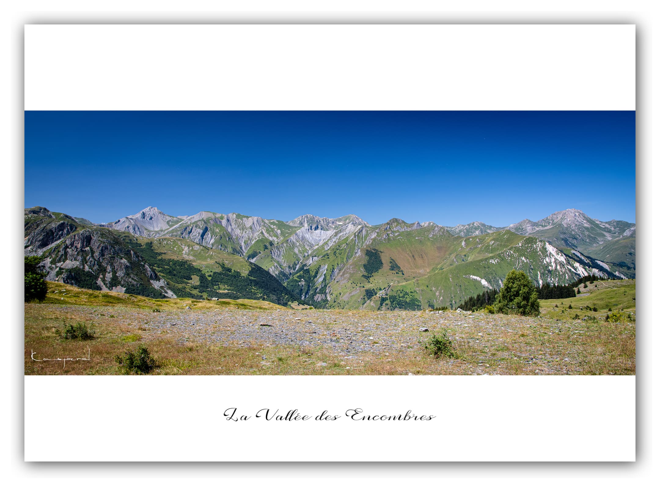 Générique Poster Vallée des Encombres (Savoie). Affiches Formats 30x40cm, 40x60 cm ou 50x70 cm. Impression sur Papier Photo. Décoration murale. Paysage. Montagne.