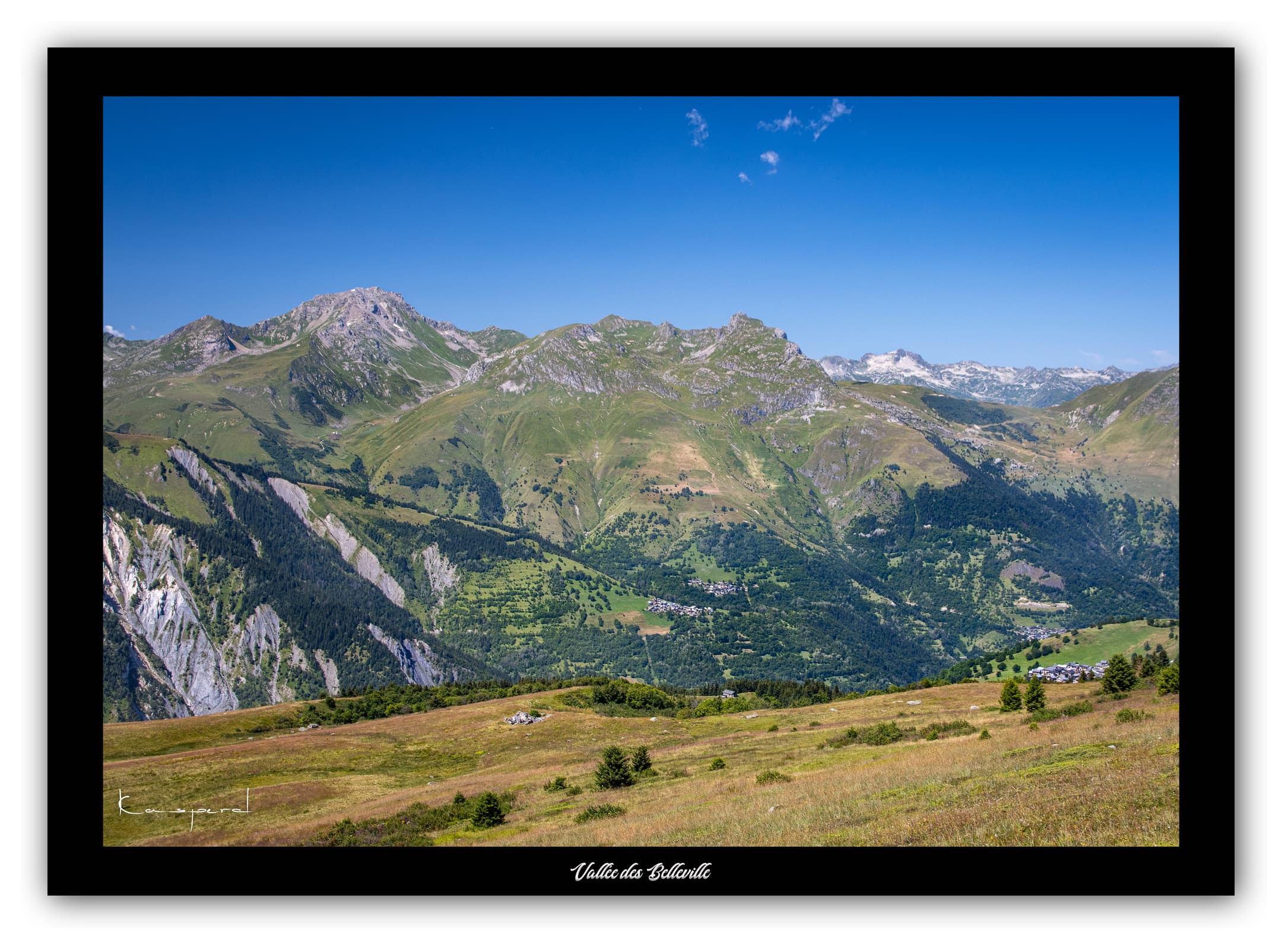 Générique Poster La Vallée des Belleville (Savoie). Affiches Formats 30x40cm, 40x60 cm ou 50x70 cm. Impression sur Papier Photo. Décoration murale. Paysage. Montagne.