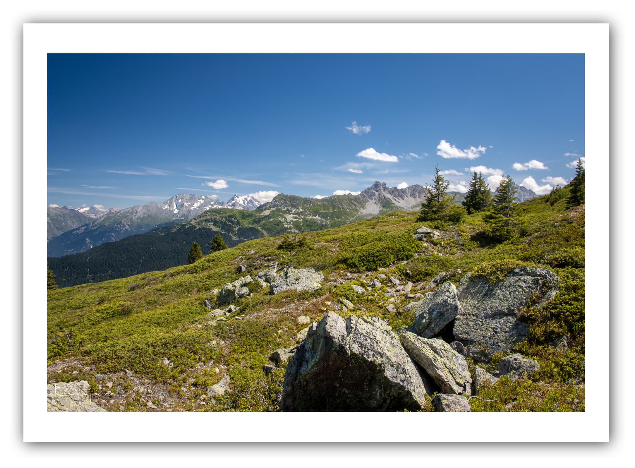 Générique Poster Saint-Martin-de-Belleville (Savoie). Affiches Formats 30x40cm, 40x60 cm ou 50x70 cm. Impression sur Papier Photo. Décoration murale. Paysage. Montagne.