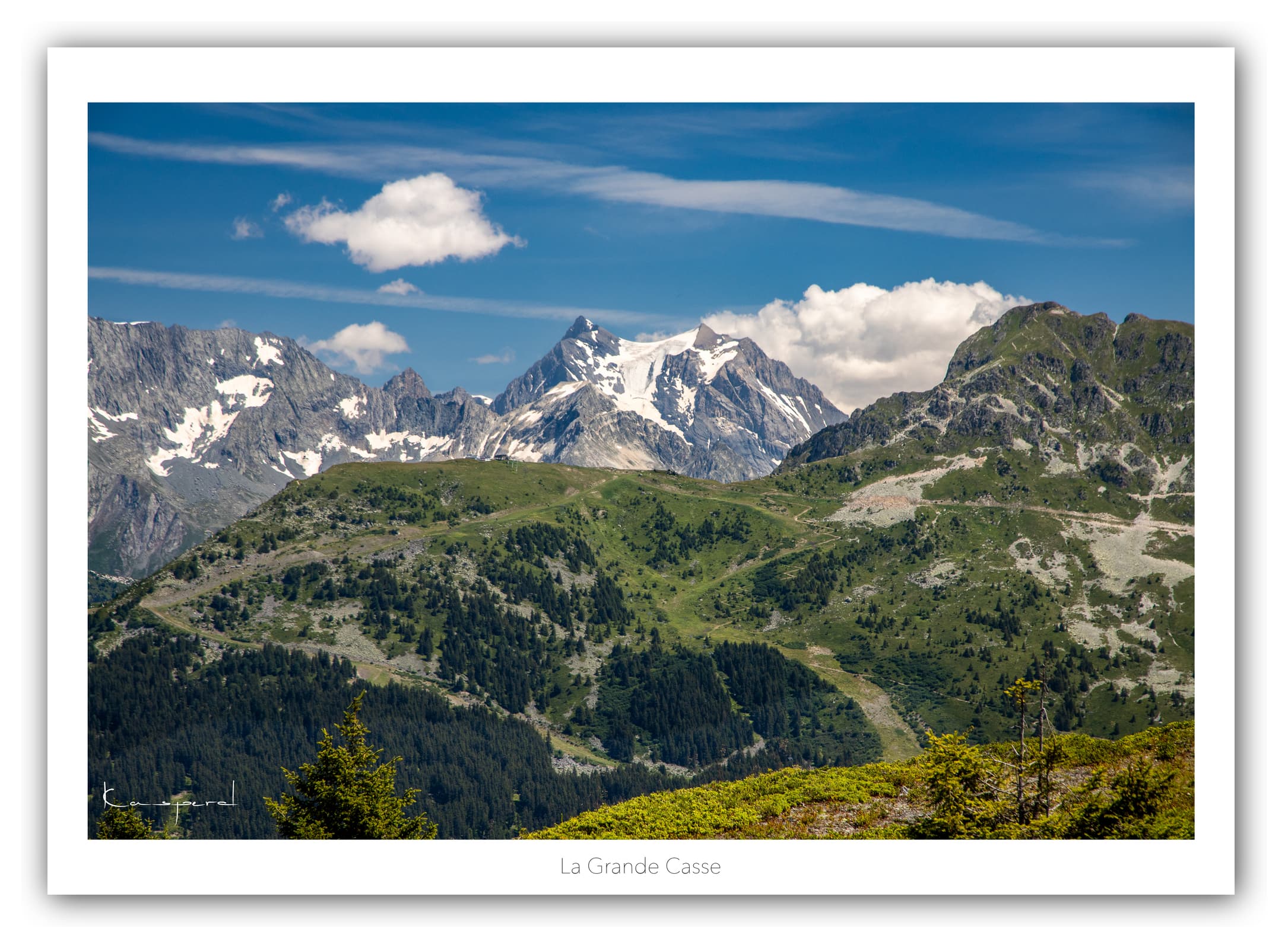 Générique Poster La Grande Casse (Savoie). Affiches Formats 30x40cm, 40x60 cm ou 50x70 cm. Impression sur Papier Photo. Décoration murale. Paysage. Montagne.
