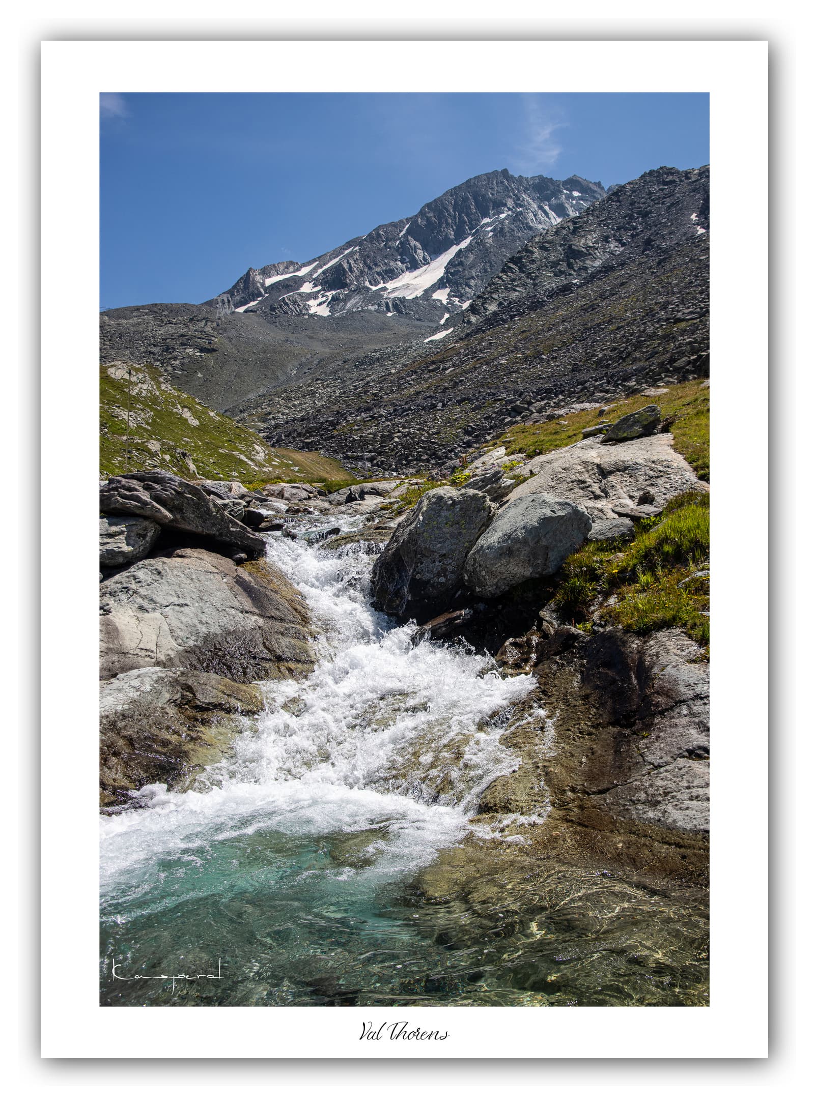 Générique Poster Torrent de Péclet (Val Thorens - Savoie). Affiches Formats 30x40cm, 40x60 cm ou 50x70 cm. Impression sur Papier Photo. Décoration murale. Paysage. Montagne.