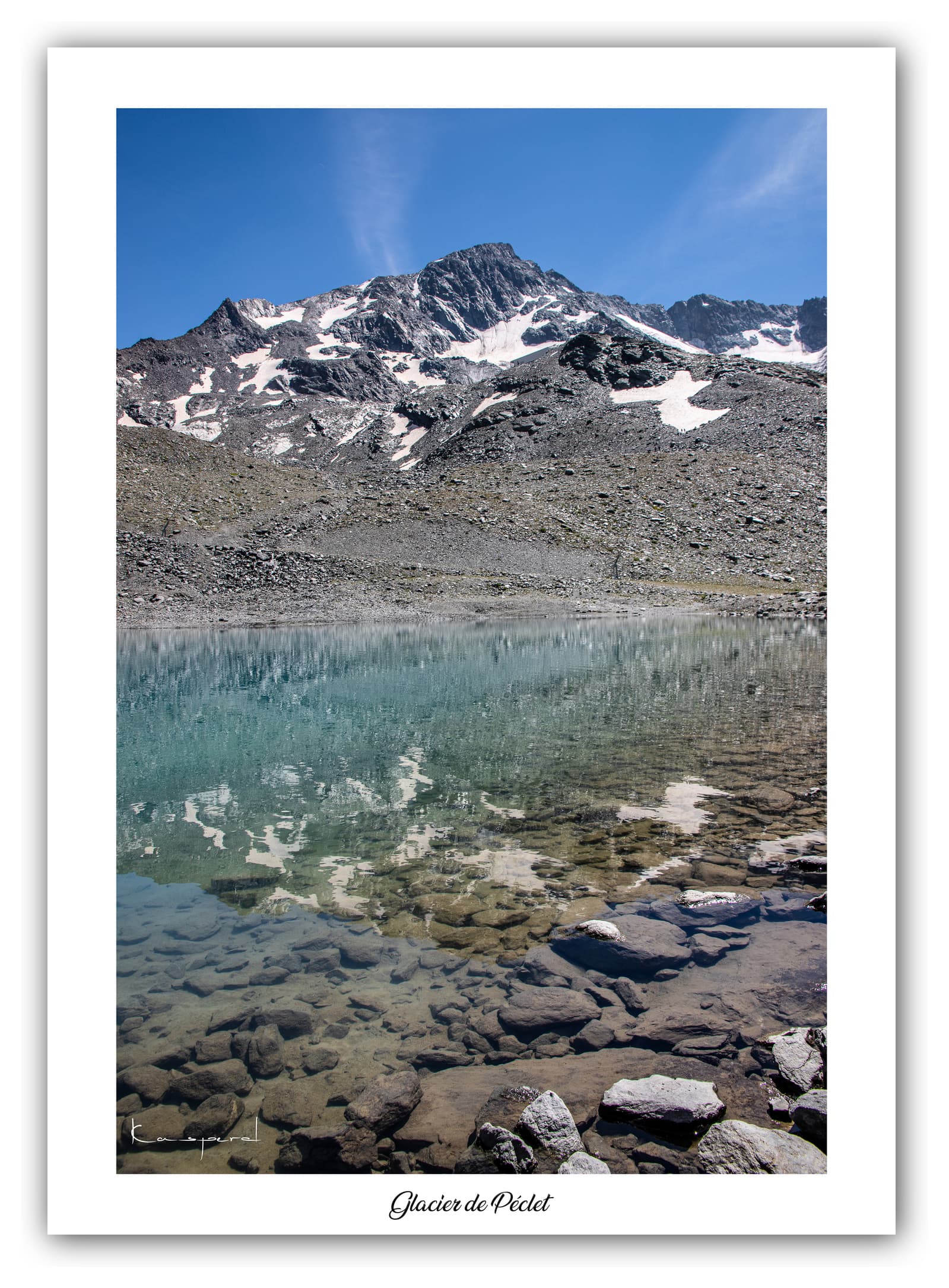 Générique Poster Lac Blanc (Val Thorens - Savoie). Affiches Formats 30x40cm, 40x60 cm ou 50x70 cm. Impression sur Papier Photo. Décoration murale. Paysage. Montagne.