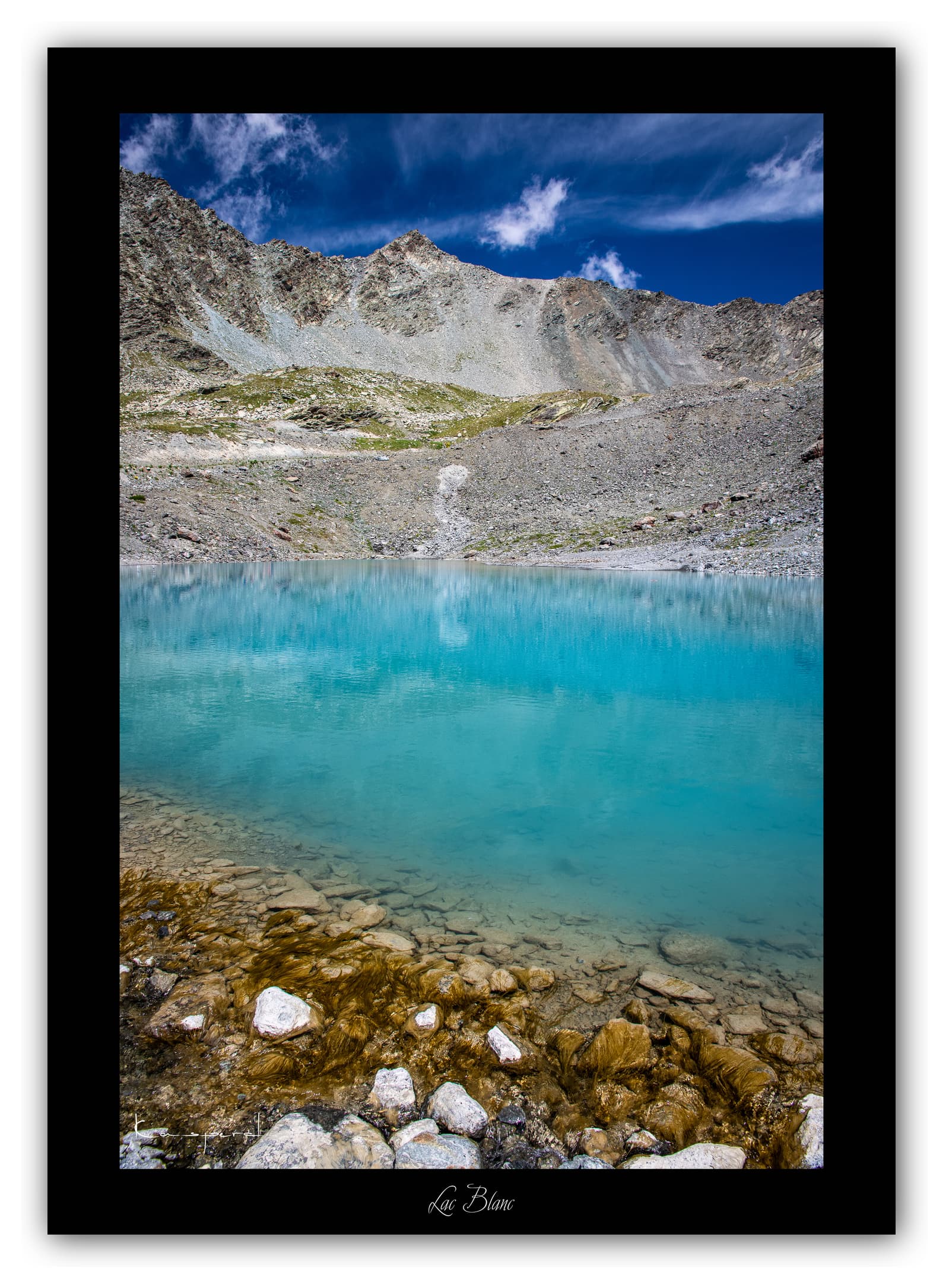 Générique Poster Lac Blanc (Val Thorens - Savoie). Affiches Formats 30x40cm, 40x60 cm ou 50x70 cm. Impression sur Papier Photo. Décoration murale. Paysage. Montagne.