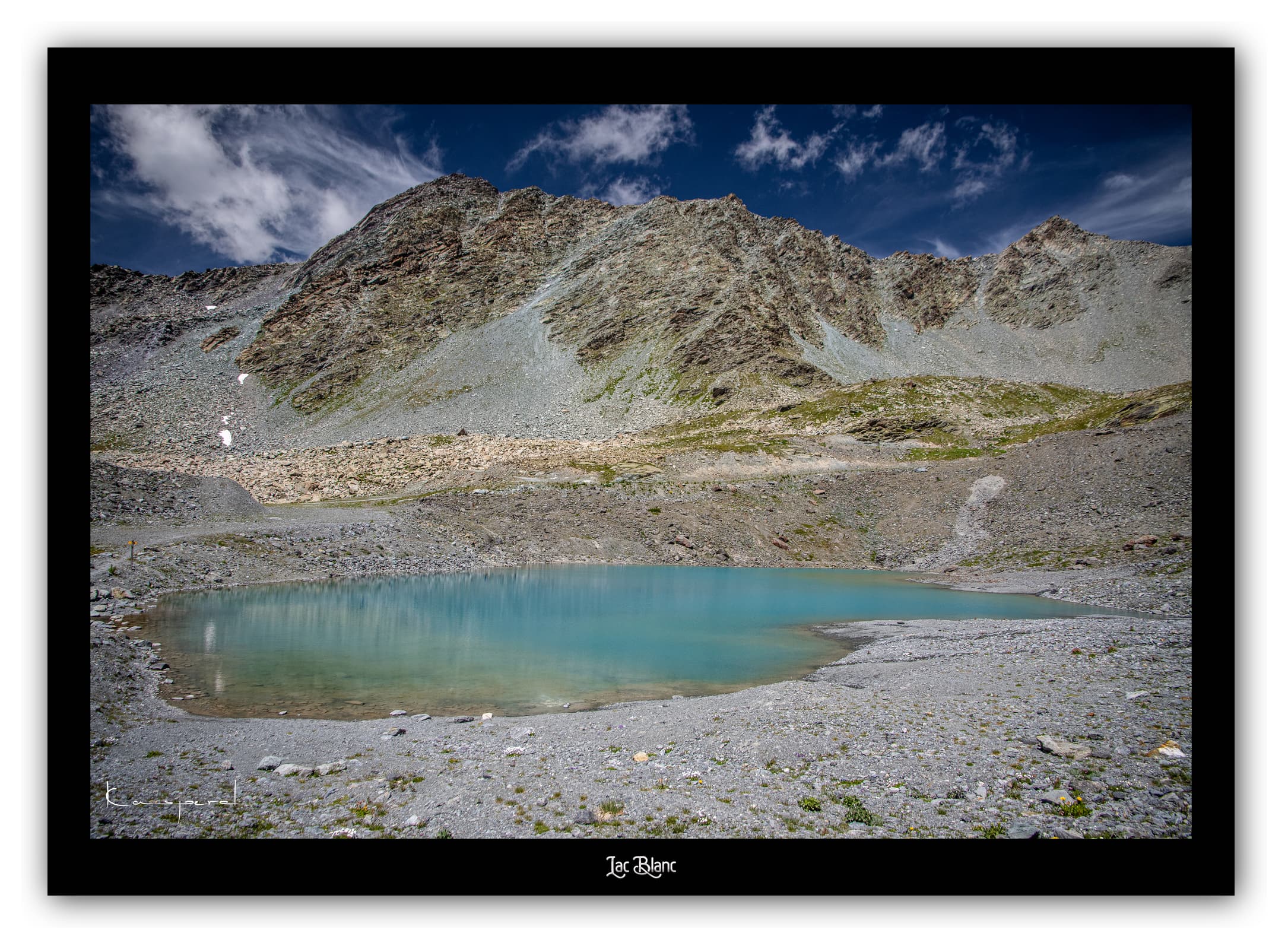 Générique Poster Le Lac Blanc (Val Thorens - Savoie). Affiches Formats 30x40cm, 40x60 cm ou 50x70 cm. Impression sur Papier Photo. Décoration murale. Paysage. Montagne.