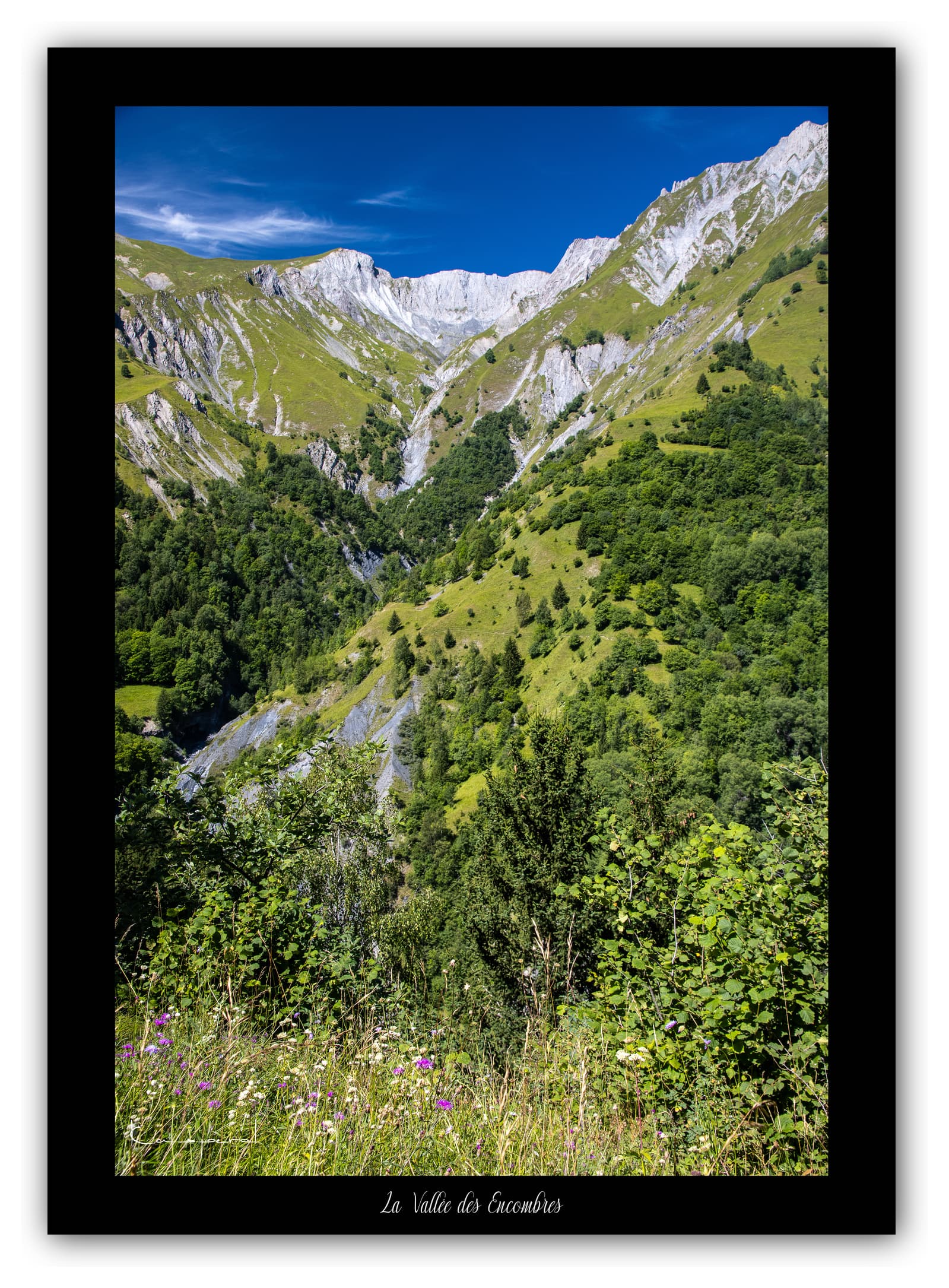 Générique Poster Vallée des Encombres (Savoie). Affiches Formats 30x40cm, 40x60 cm ou 50x70 cm. Impression sur Papier Photo. Décoration murale. Paysage. Montagne.