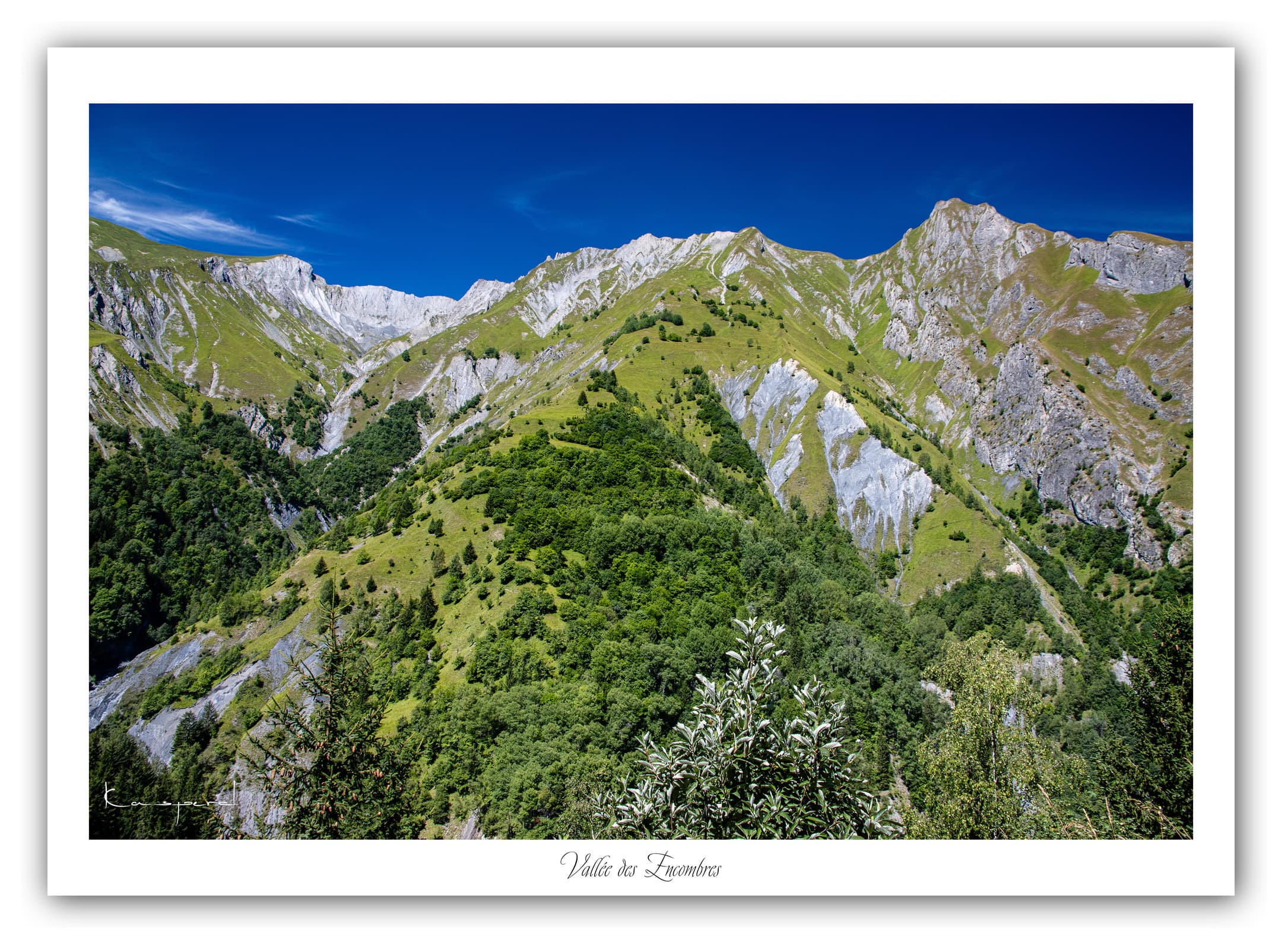 Générique Poster Vallée des Encombres (Savoie). Affiches Formats 30x40cm, 40x60 cm ou 50x70 cm. Impression sur Papier Photo. Décoration murale. Paysage. Montagne.