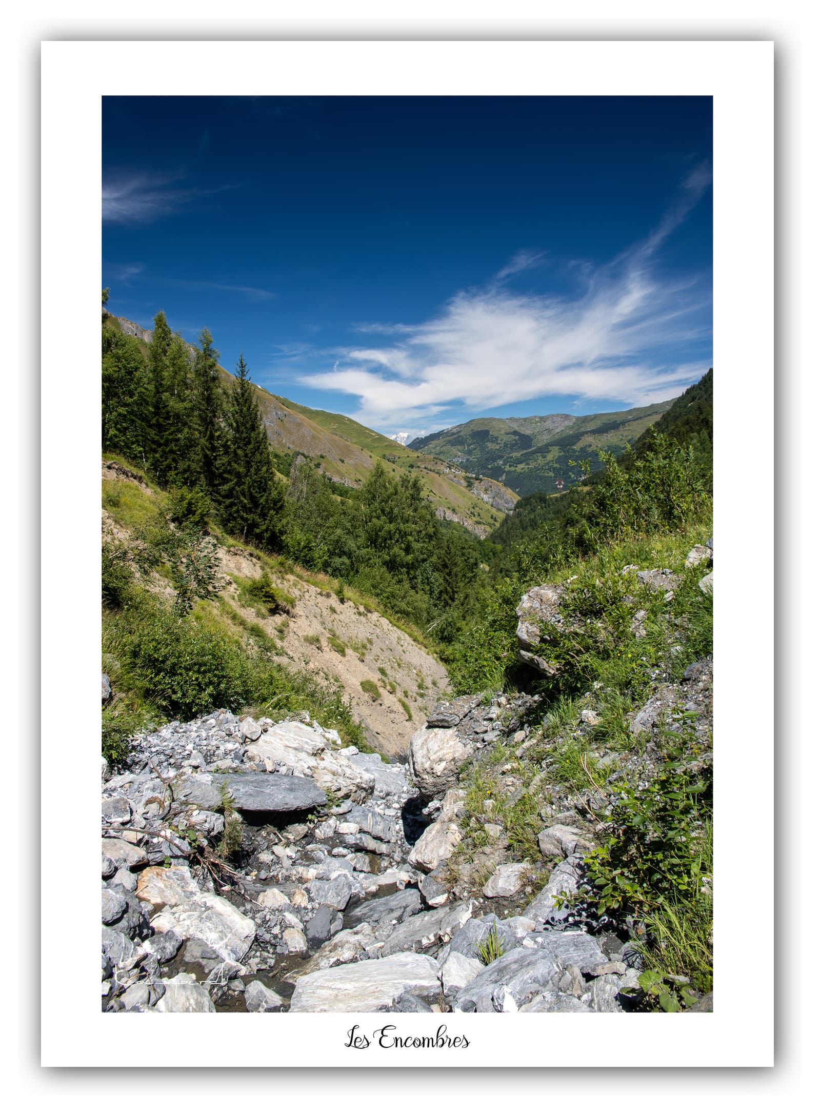 Générique Poster Vallée des Encombres (Savoie). Affiches Formats 30x40cm, 40x60 cm ou 50x70 cm. Impression sur Papier Photo. Décoration murale. Paysage. Montagne.