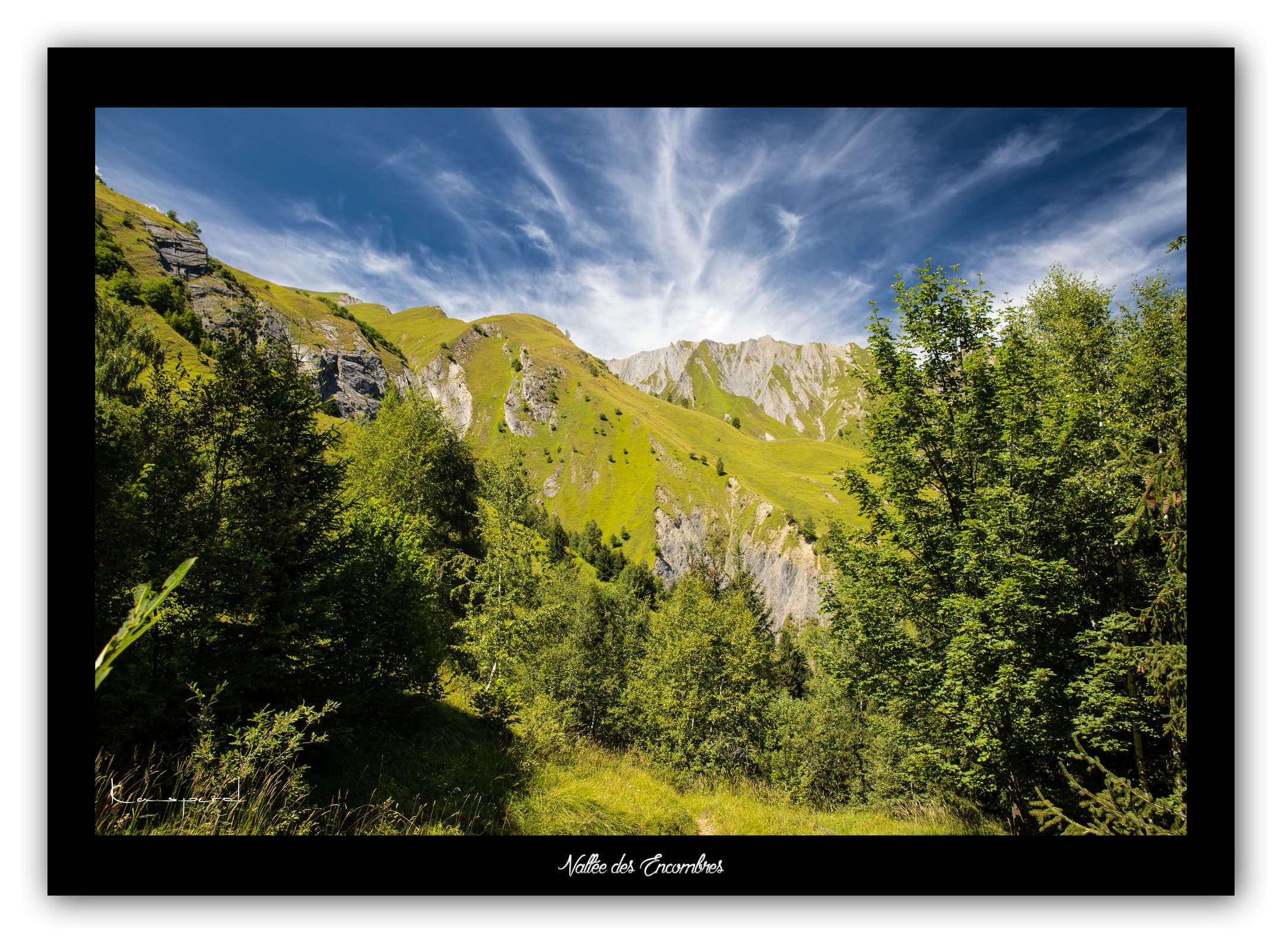 Générique Poster Vallée des Encombres (Savoie). Affiches Formats 30x40cm, 40x60 cm ou 50x70 cm. Impression sur Papier Photo. Décoration murale. Paysage. Montagne.