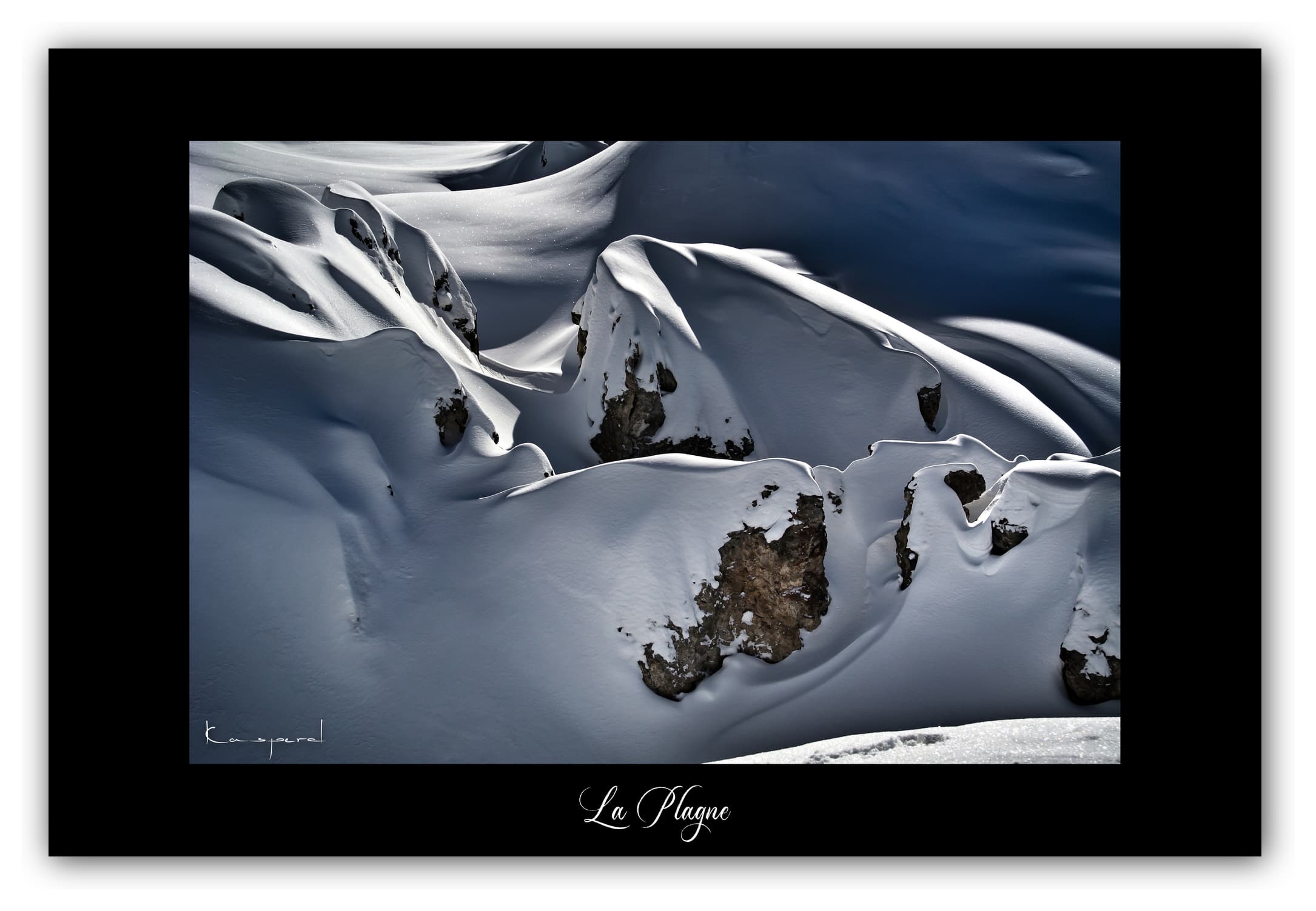 Poster Paysage d'Hiver en Savoie - Les Alpes (France). Affiches Formats 30x40 cm, 40x60 cm ou 50x70 cm. Impression sur Papier Photo. Décoration murale. Paysage Montagne.