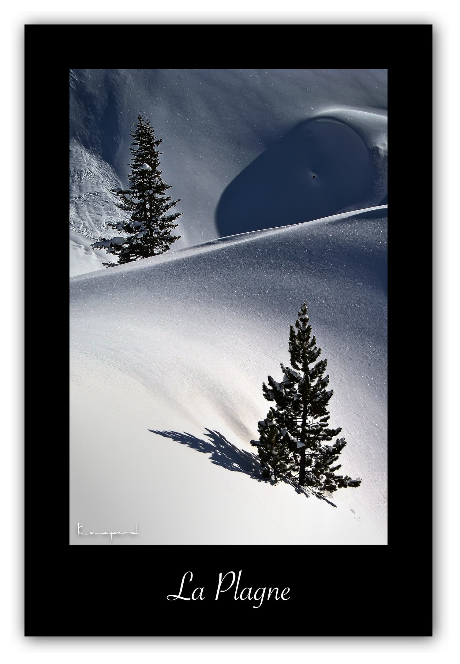 Poster Paysage d'Hiver en Savoie - Les Alpes (France). Affiches Formats 30x40 cm, 40x60 cm ou 50x70 cm. Impression sur Papier Photo. Décoration murale. Paysage Montagne.