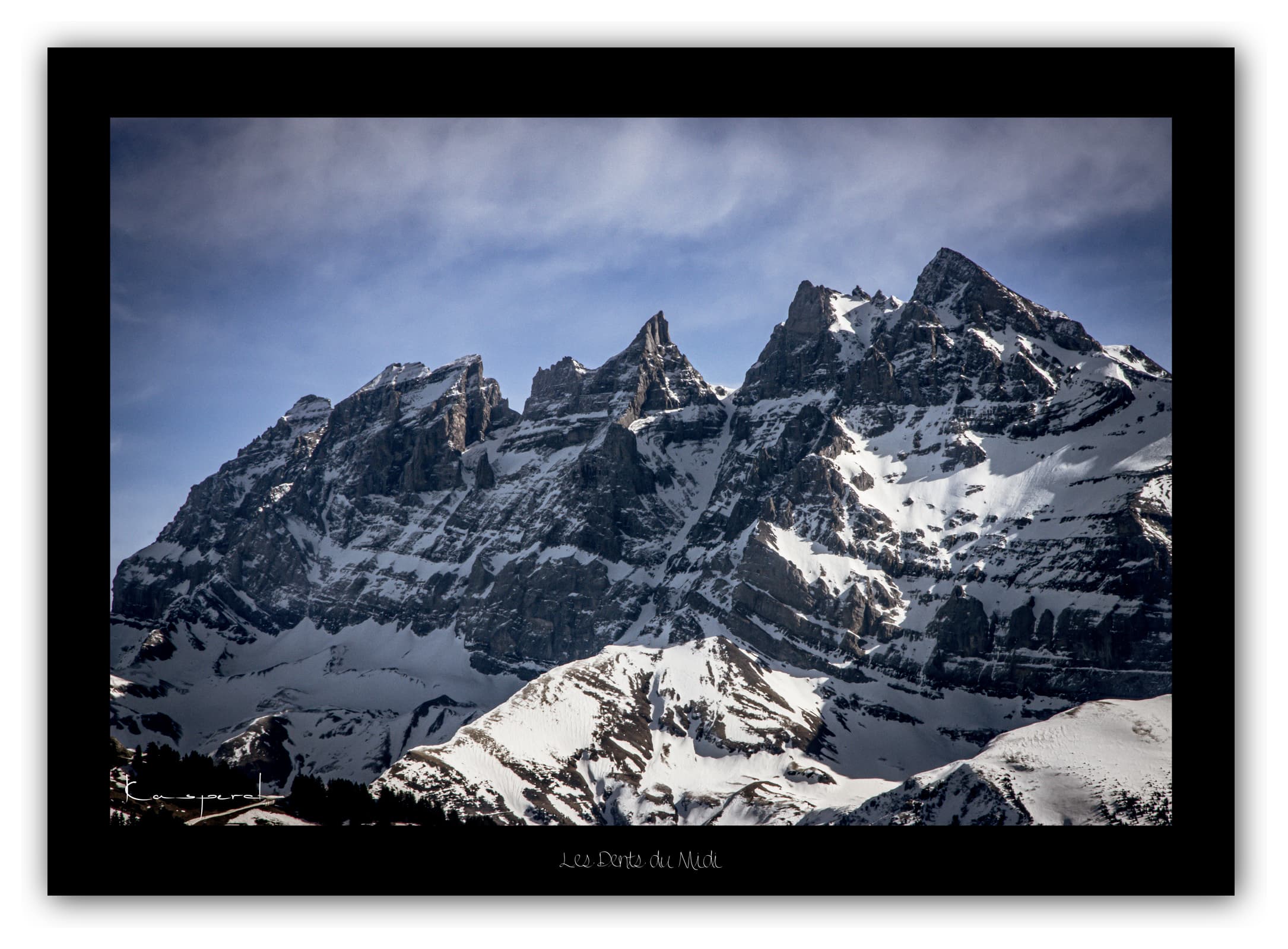 Poster Les Dents du Midi - Valais (Suisse). Affiches Formats 30x40 cm, 40x60 cm ou 50x70 cm. Impression sur Papier Photo. Décoration murale. Nature. Paysage. Panorama. Montagne.
