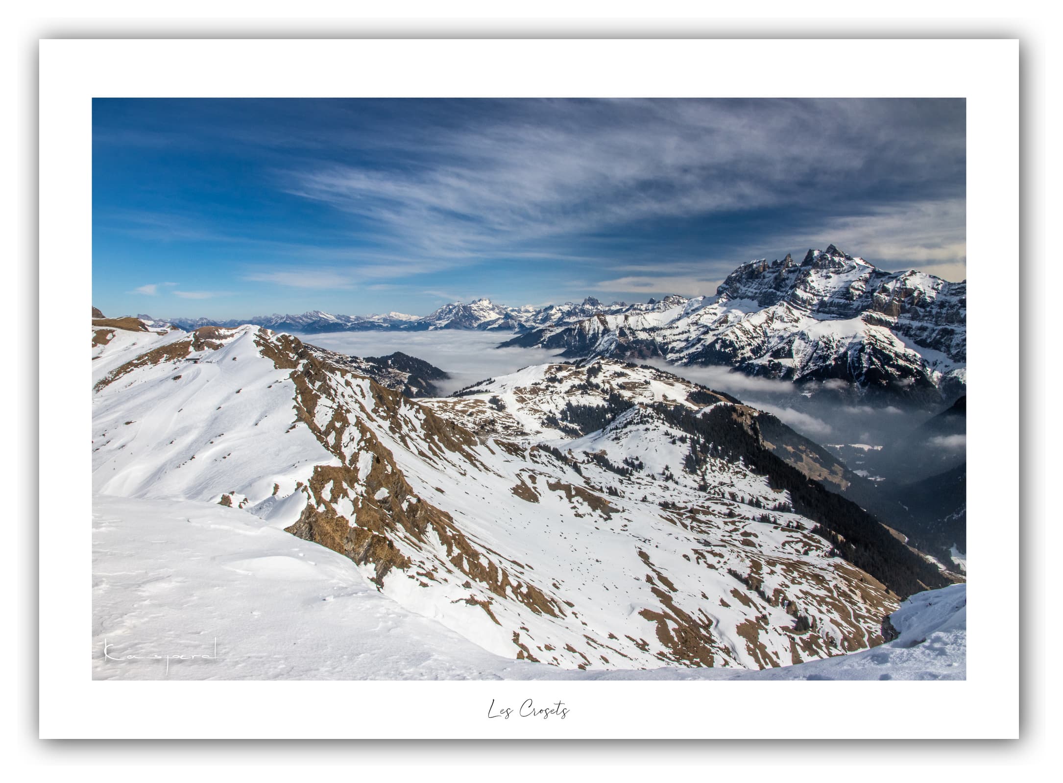 Poster Les Crosets - Valais (Suisse). Affiches Formats 30x40 cm, 40x60 cm ou 50x70 cm. Impression sur Papier Photo. Décoration murale. Nature. Paysage. Panorama. Montagne.