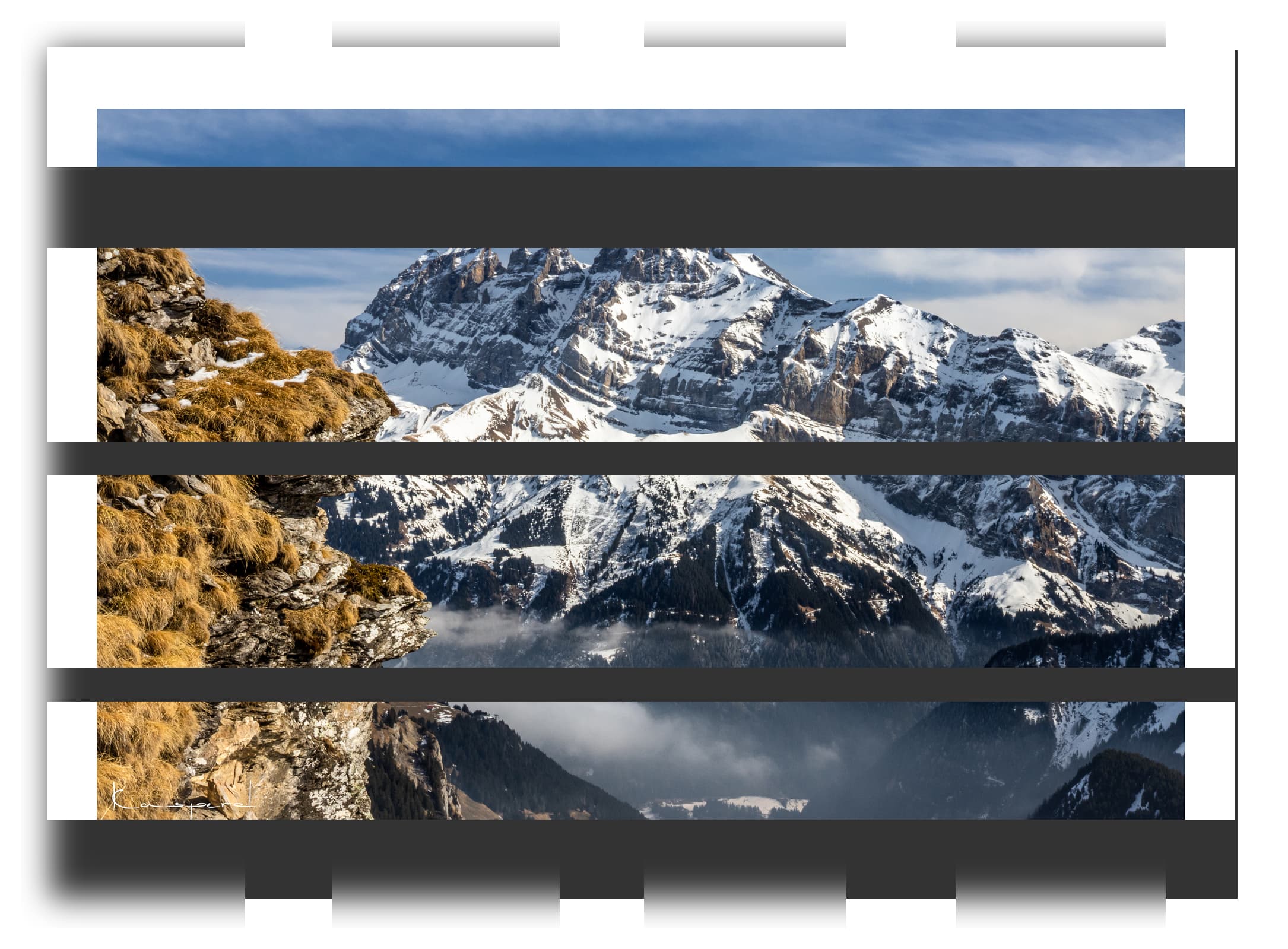 Poster Dents du Midi - Valais (Suisse). Affiches Formats 30x40 cm, 40x60 cm ou 50x70 cm. Impression sur Papier Photo. Décoration murale. Nature. Paysage. Panorama. Montagne.
