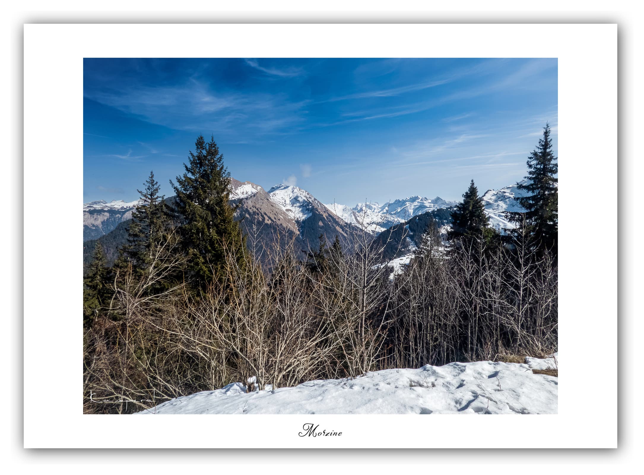 Poster Morzine - Haute-Savoie (France). Affiches Formats 30x40 cm, 40x60 cm ou 50x70 cm. Impression sur Papier Photo. Décoration murale. Nature. Paysage. Panorama. Montagne.