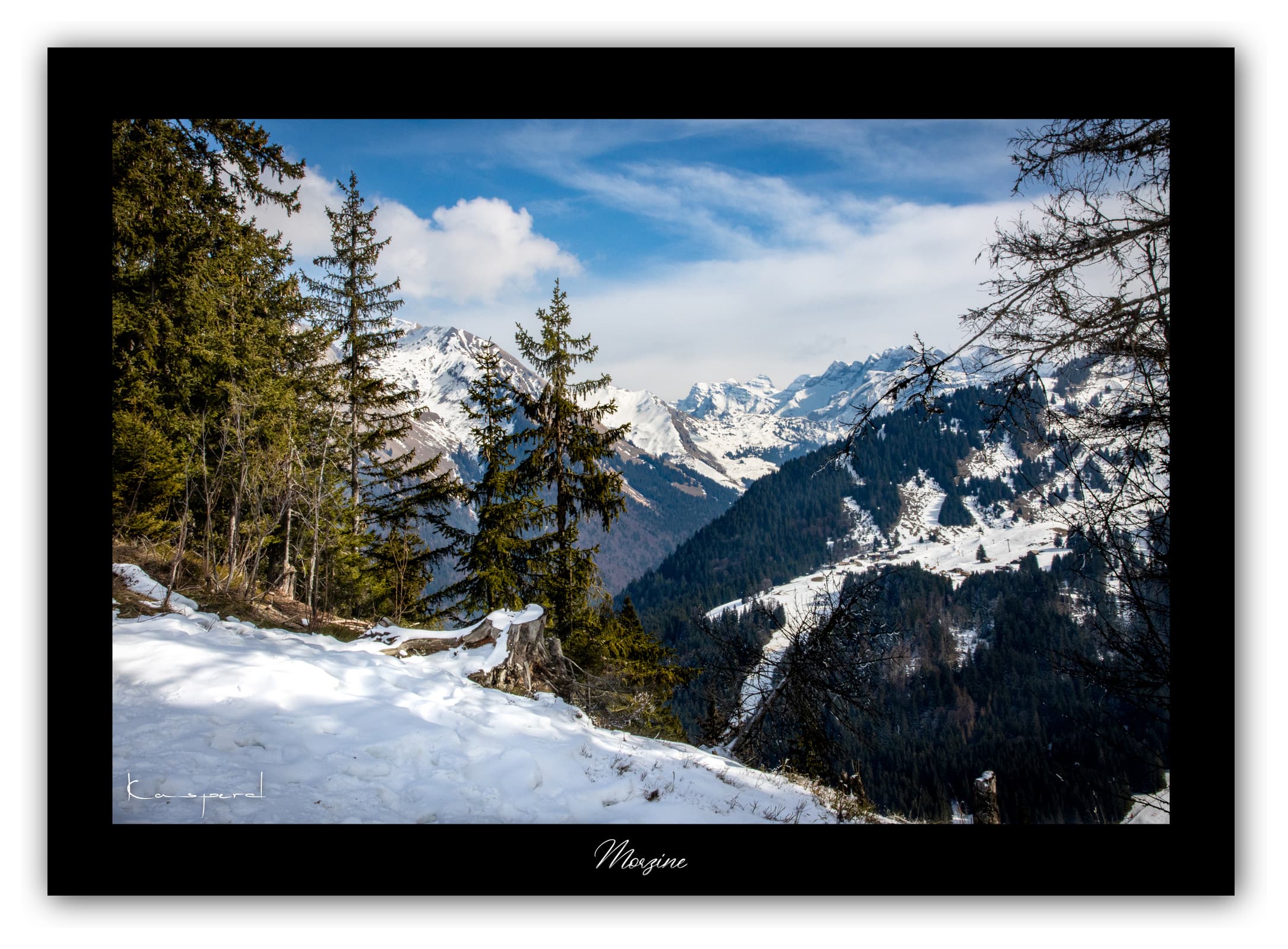 Poster Morzine - Haute-Savoie (France). Affiches Formats 30x40 cm, 40x60 cm ou 50x70 cm. Impression sur Papier Photo. Décoration murale. Nature. Paysage. Panorama. Montagne.