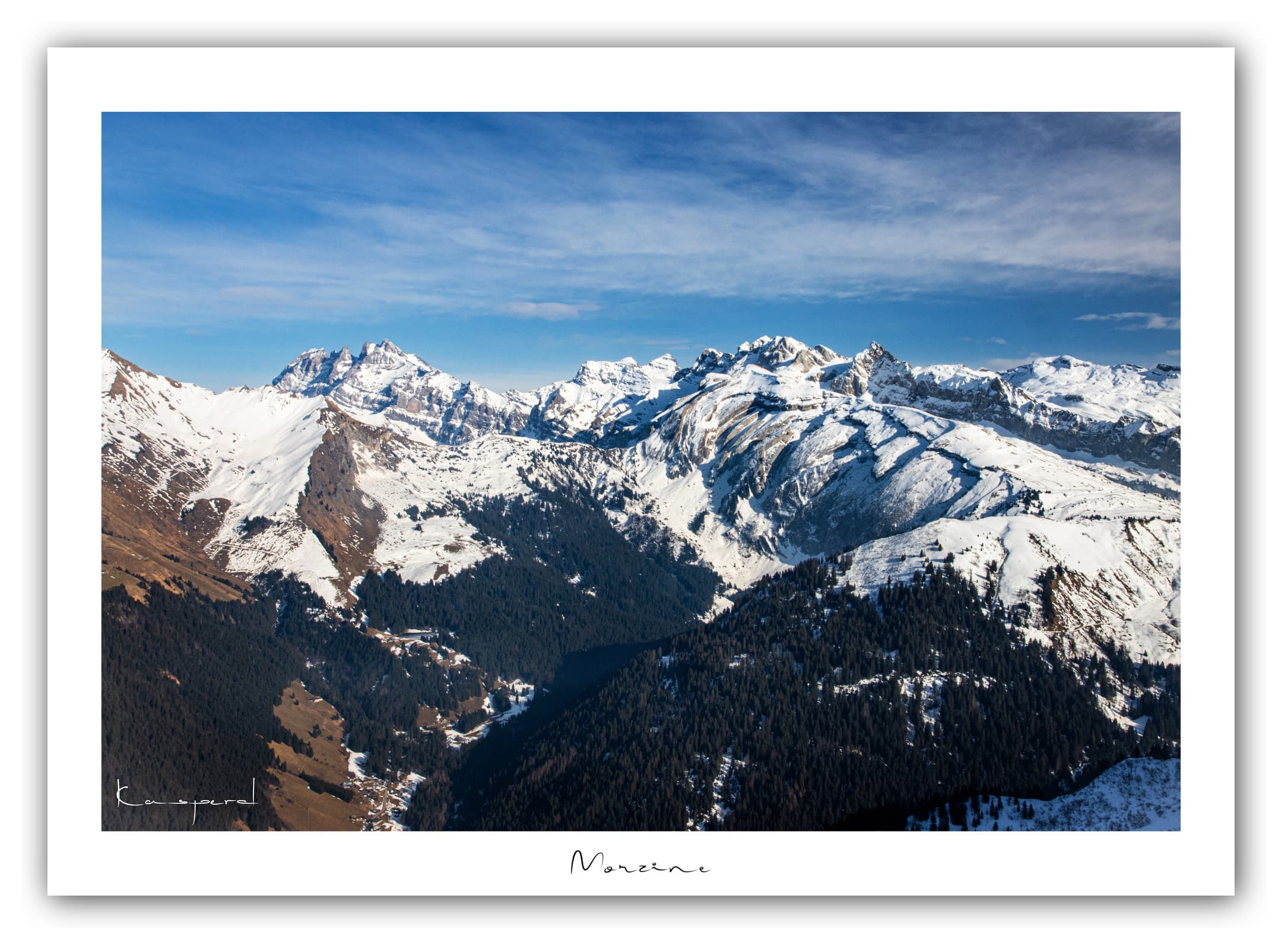 Poster Morzine - Haute-Savoie (France). Affiches Formats 30x40 cm, 40x60 cm ou 50x70 cm. Impression sur Papier Photo. Décoration murale. Nature. Paysage. Panorama. Montagne.