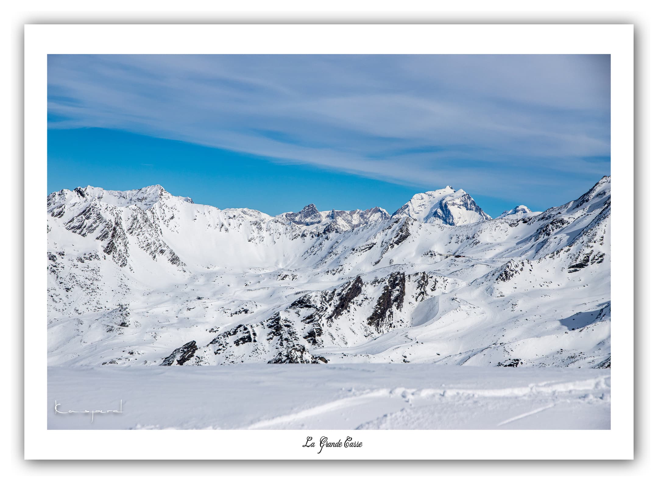 Générique Poster La Grande Casse (Savoie). Affiches Formats 30x40cm, 40x60 cm ou 50x70 cm. Impression sur Papier Photo. Décoration murale. Paysage. Montagne.